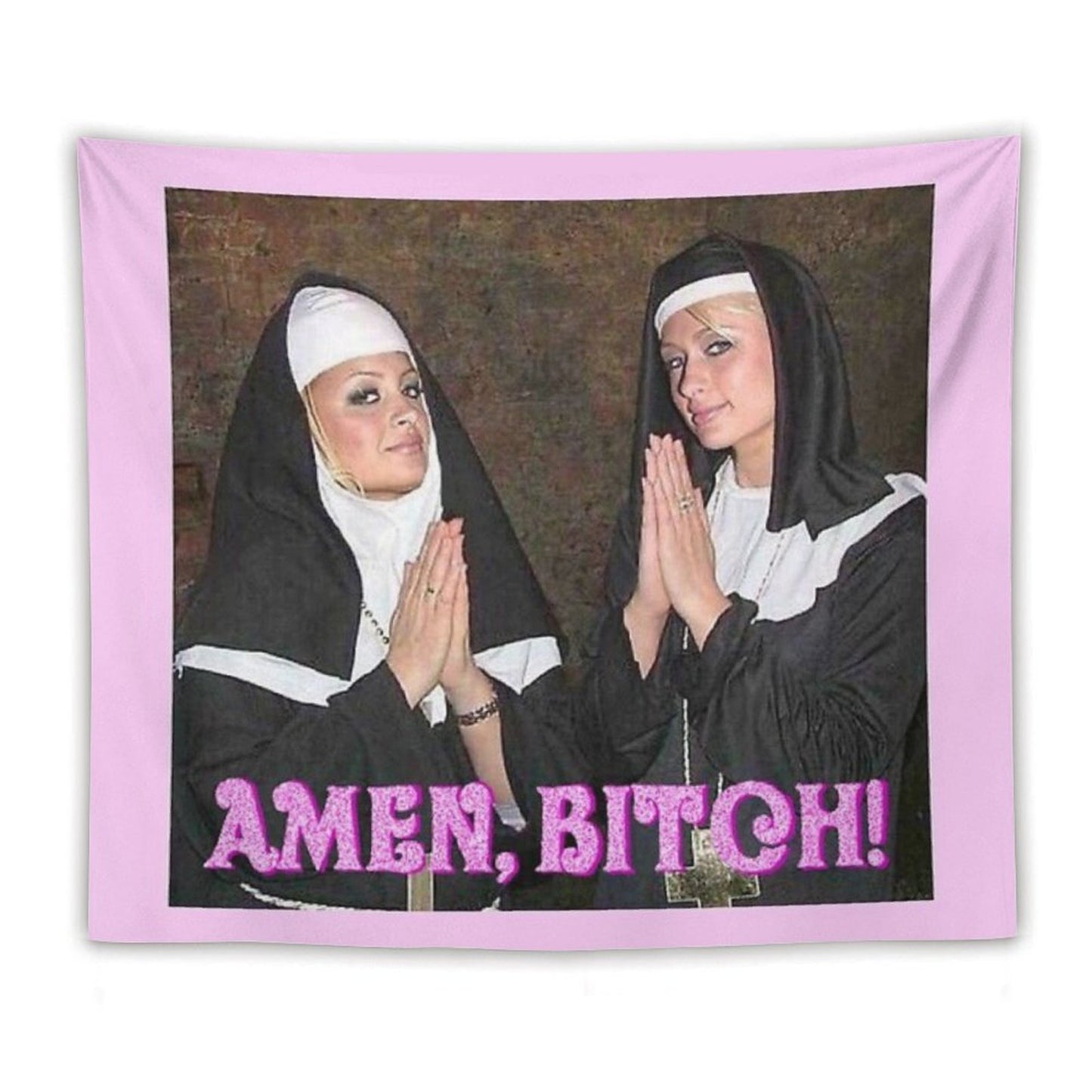 Paris Hilton And Nicole Richie Nuns Tapestry