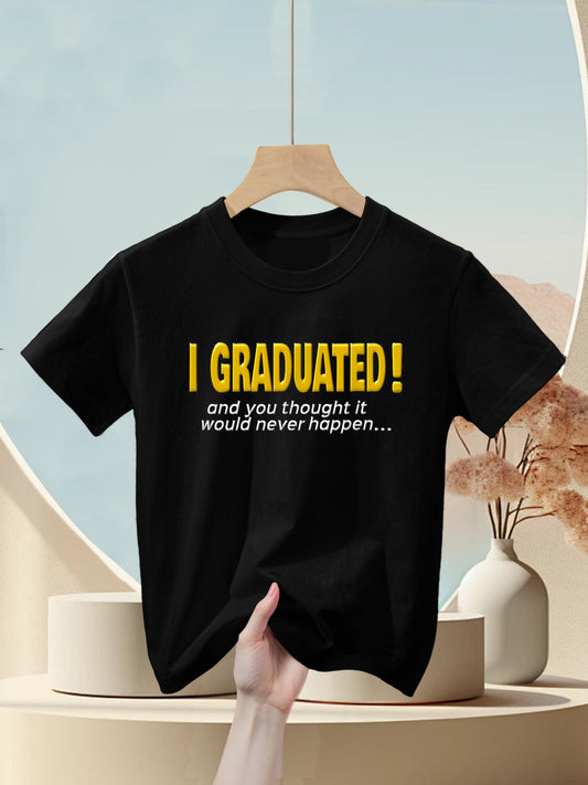 Finally Graduated Funny Graduation Quote College Grad Saying Kids T-Shirt