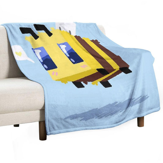 Minecraft Bee Throw Blanket