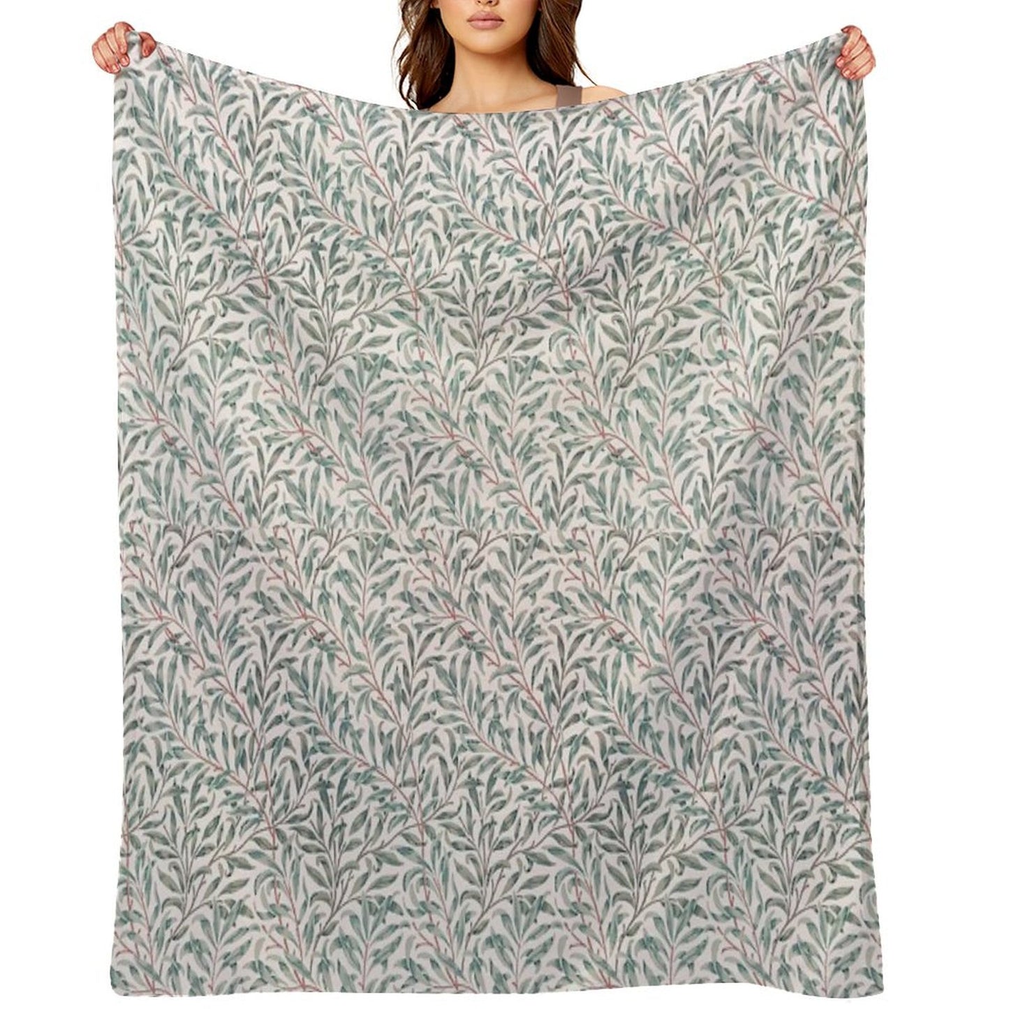 William Morris Pattern - Flowers & Leaves Throw Blanket