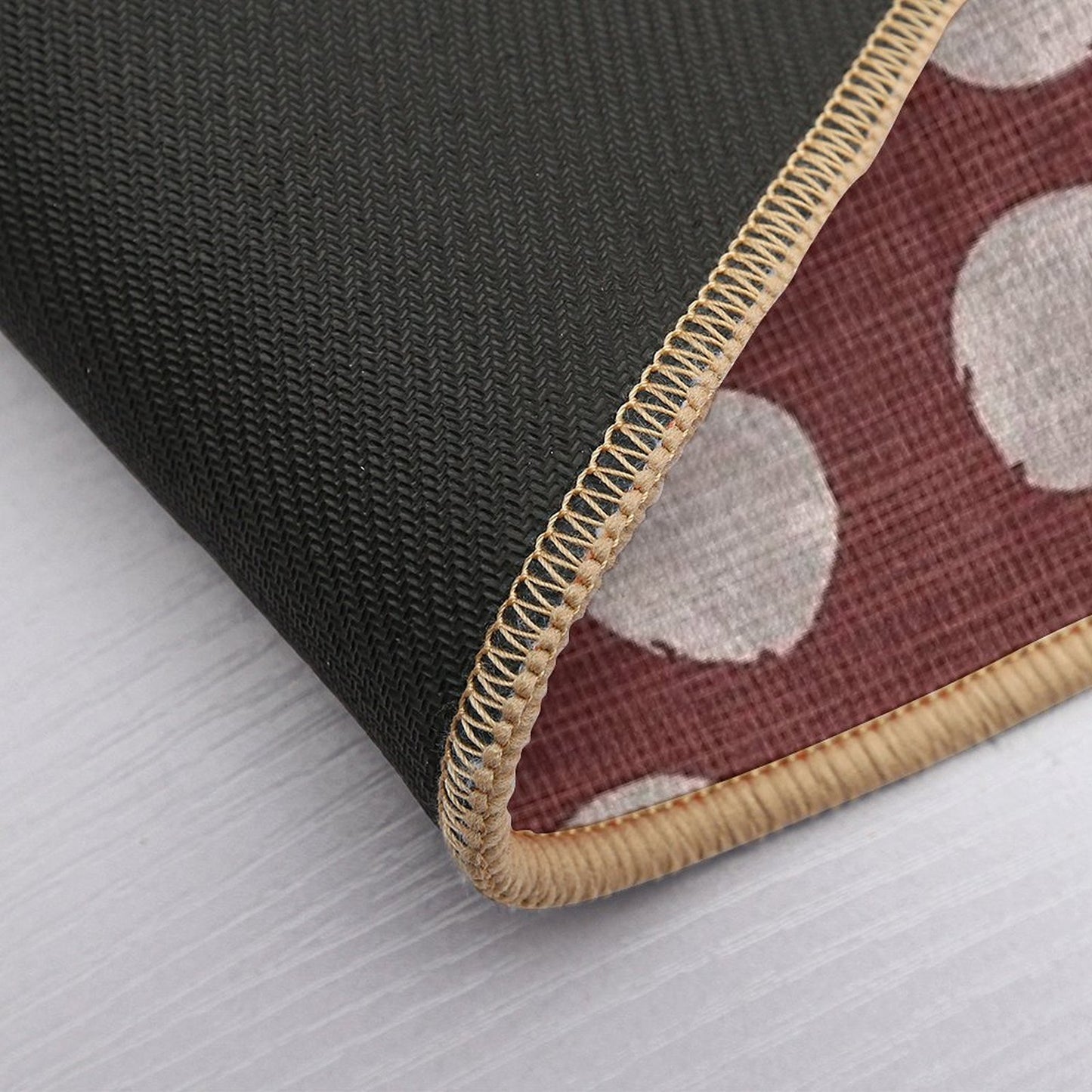 Watercolor Painted Cute Dots on Red Background Versatile Bath Mat