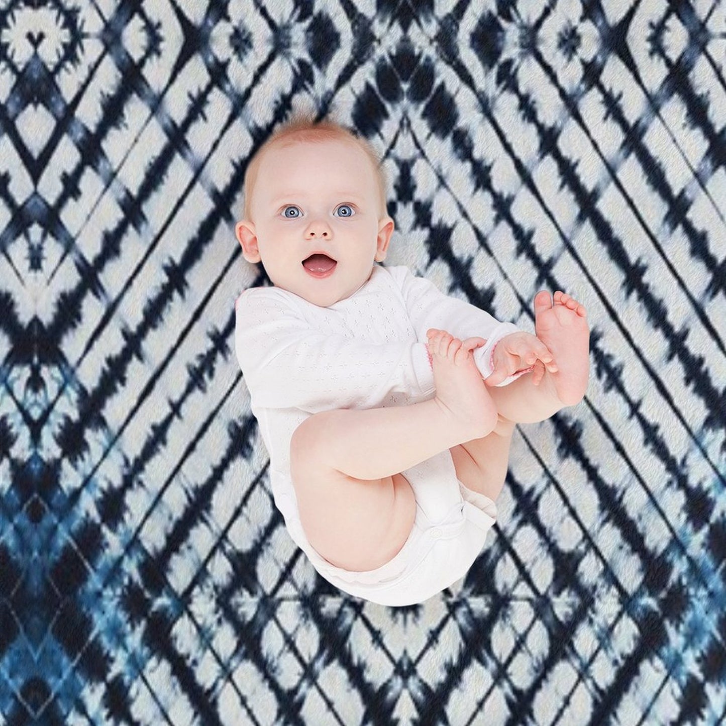 Diamonds Indigo Throw Blanket