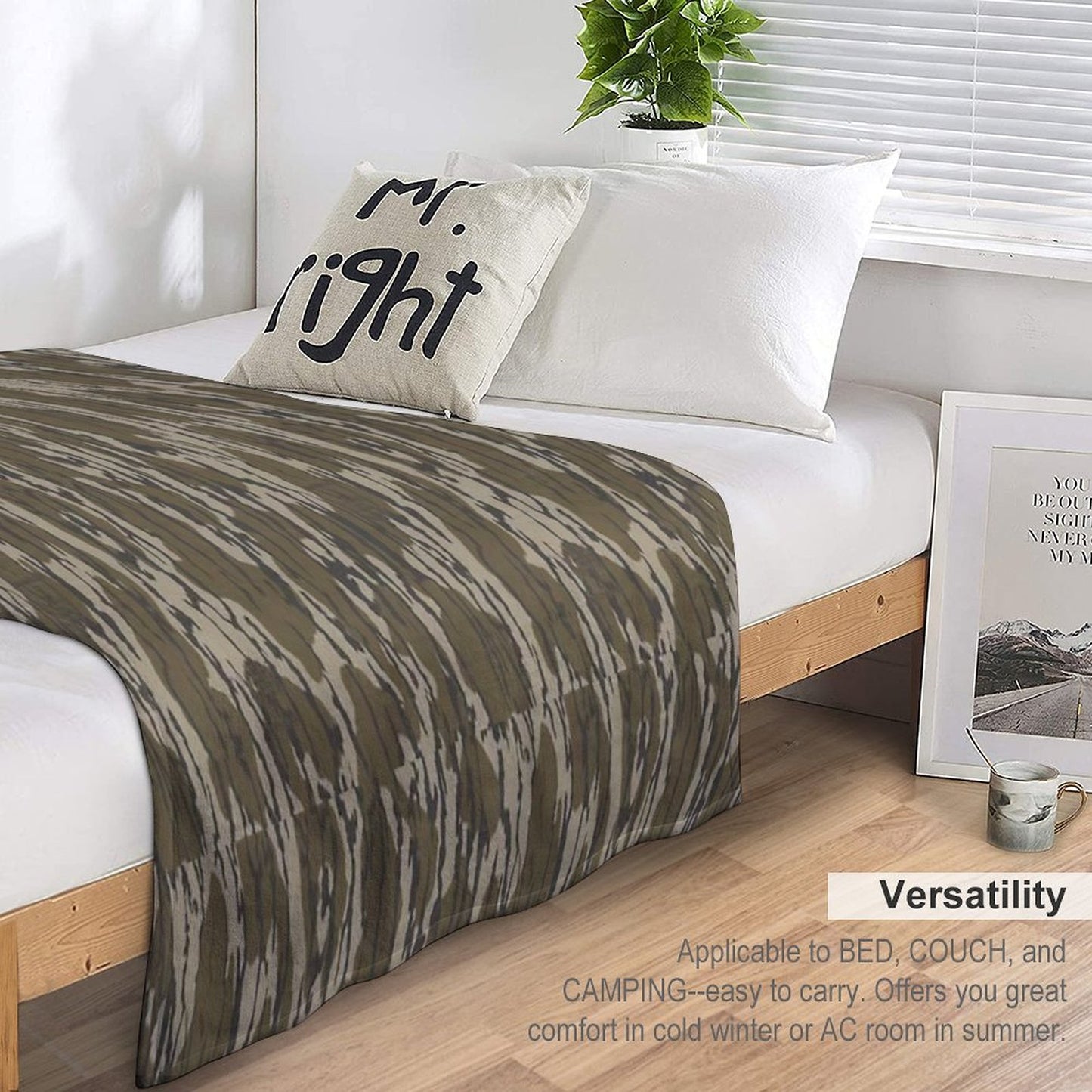 Everything Bottom Lands Camo Throw Blanket