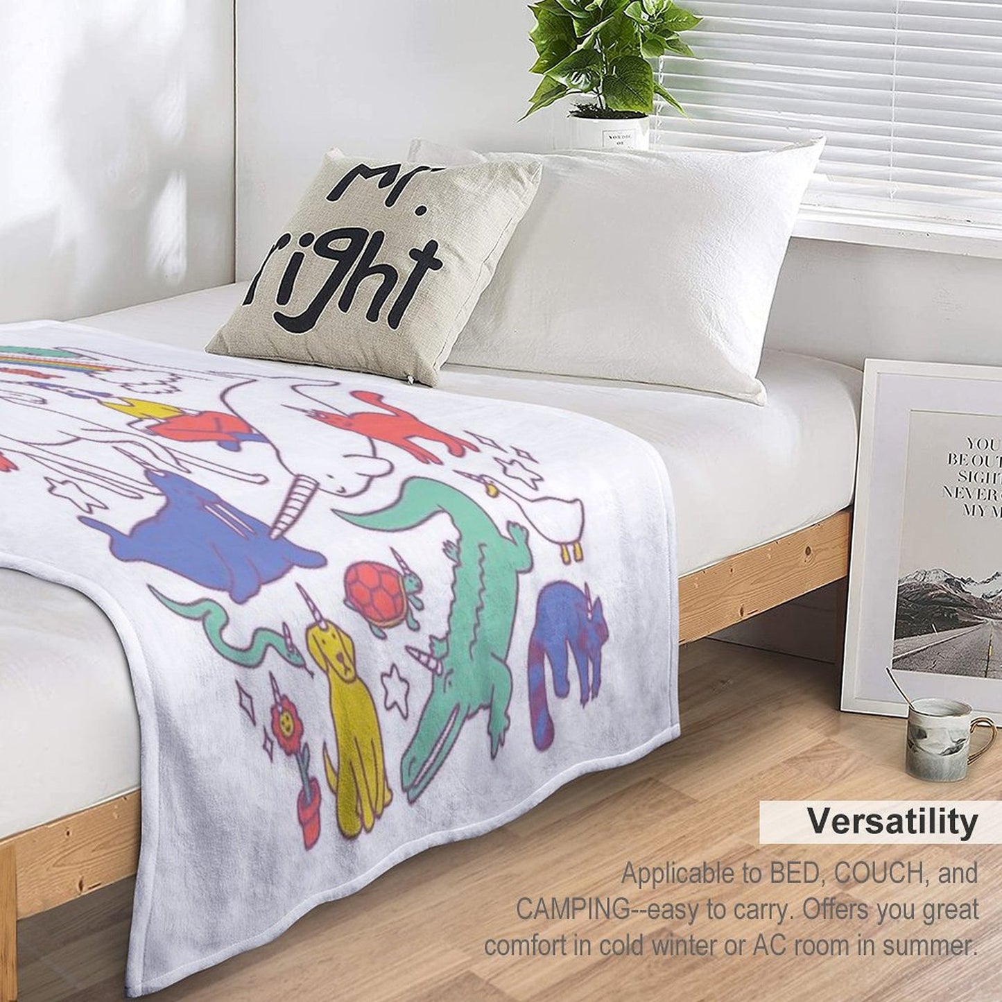 Unicorns! Throw Blanket