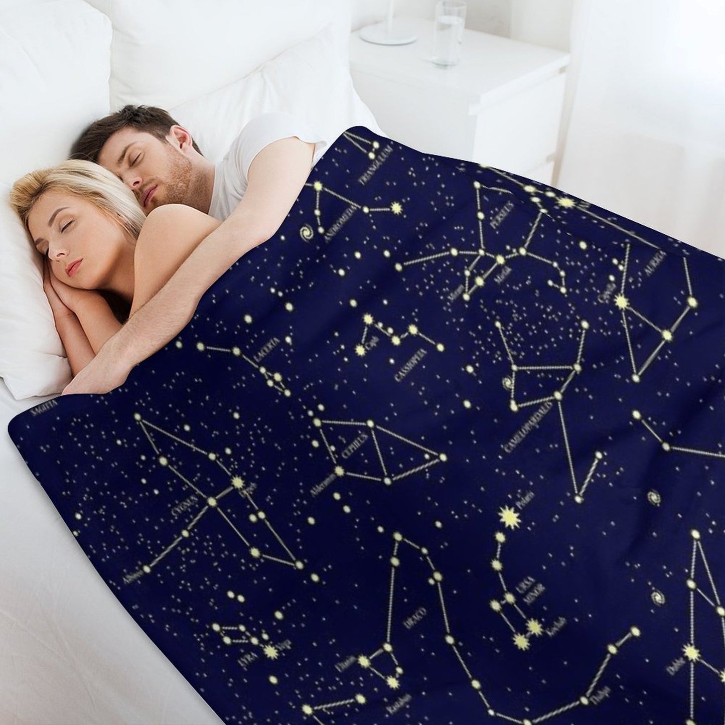 Constellation Astronomy Star Map Night Sky Throw Blanket