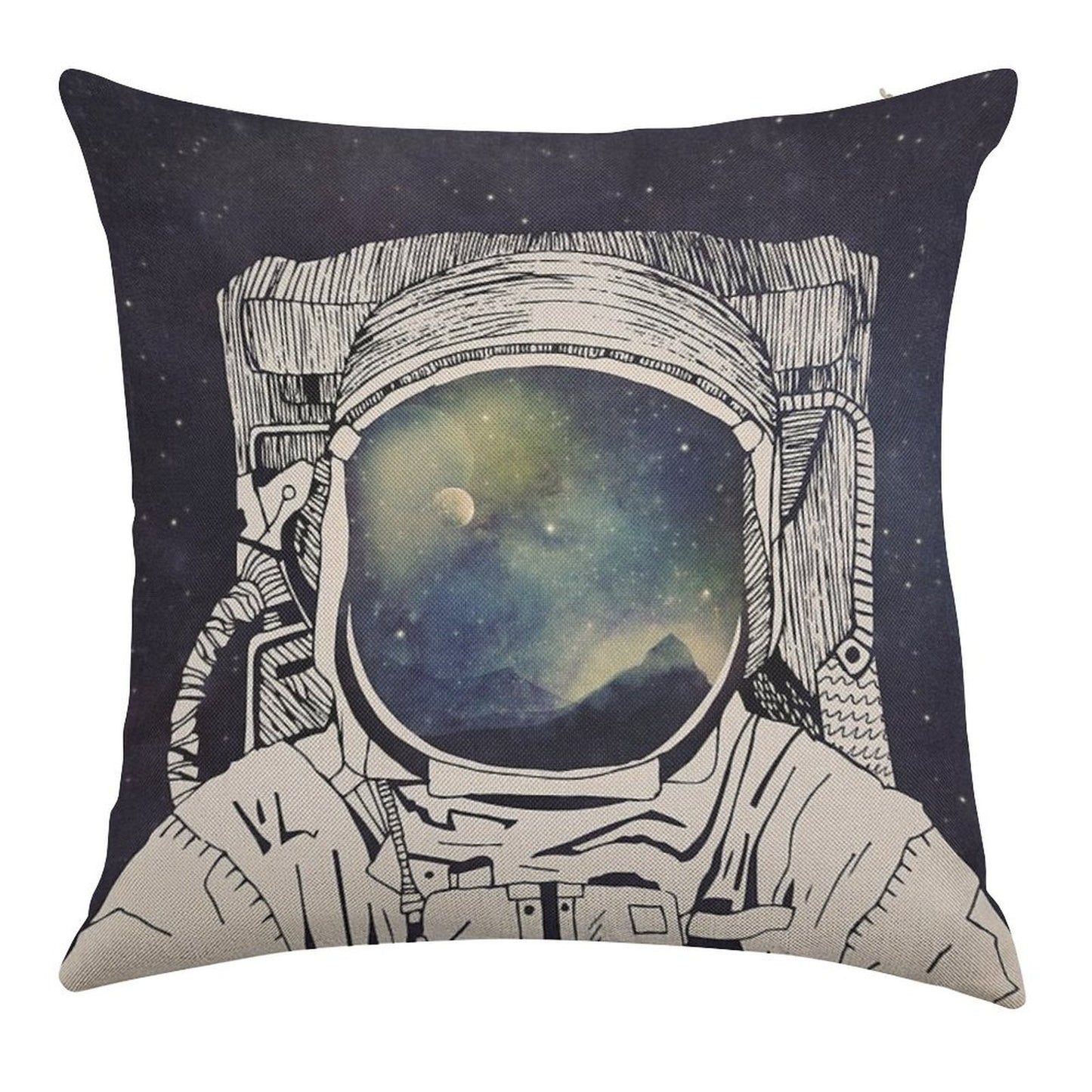 Dreaming Of Space Linen Throw Pillow Cover