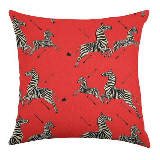 The Tenenbaums Zebra! Linen Throw Pillow Cover