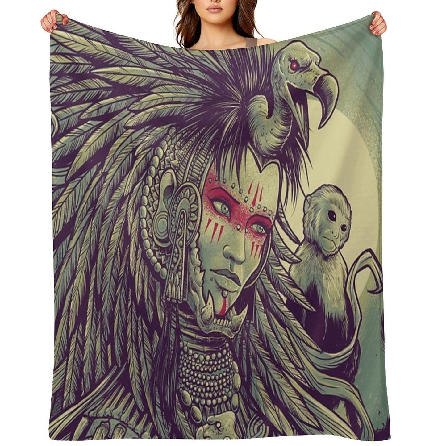 Vulture Queen Throw Blanket