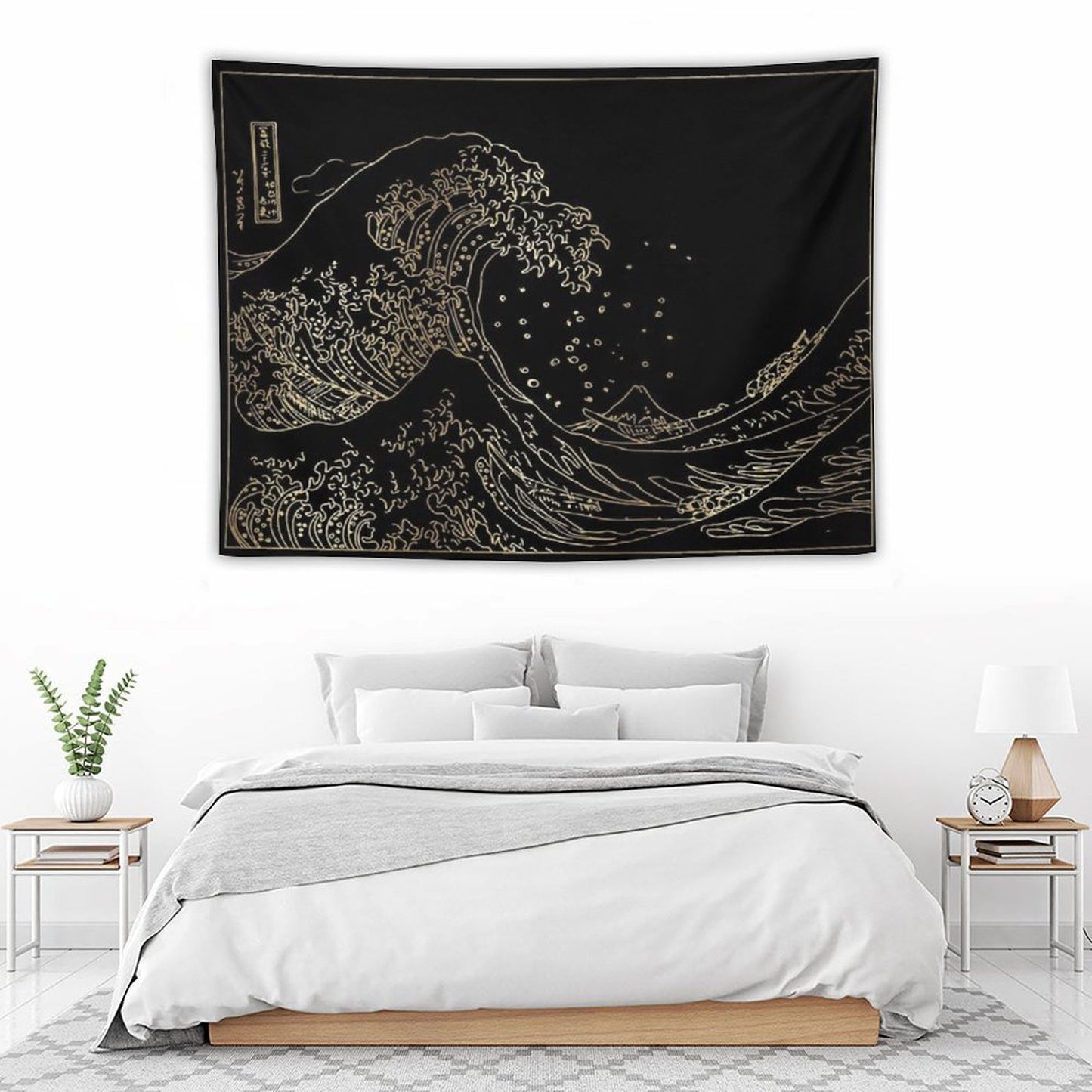 Great Wave Gold Tapestry