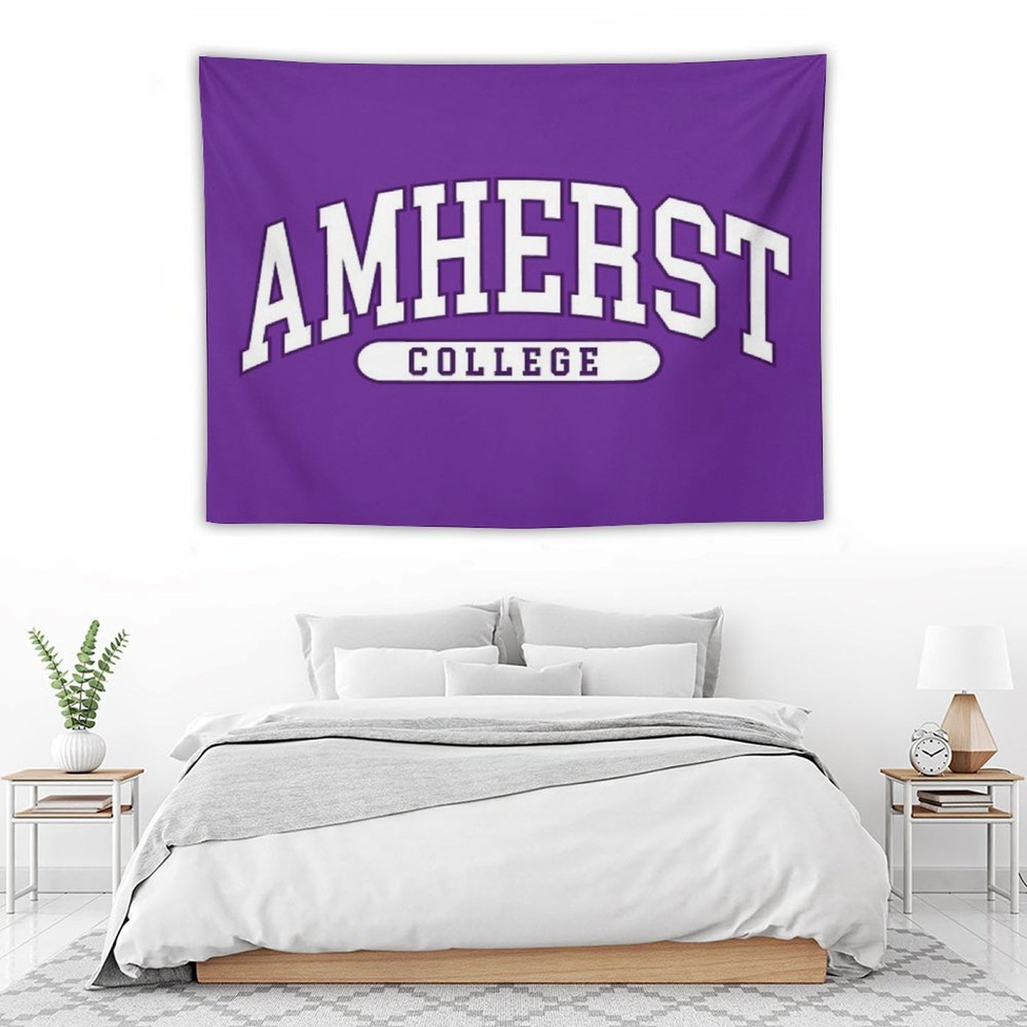 Amherst - College Font Curved Tapestry