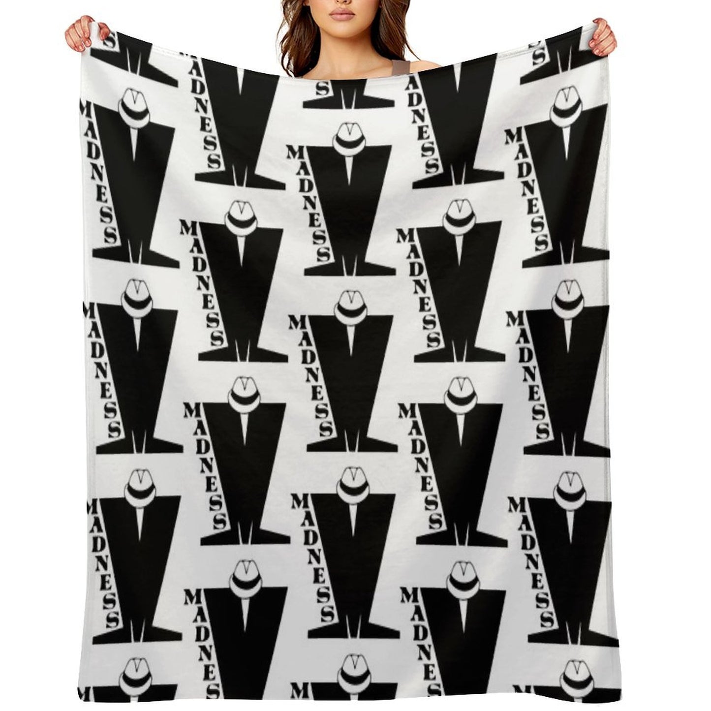 Hat The Madness Retro Band Gift for Fans Throw Blanket