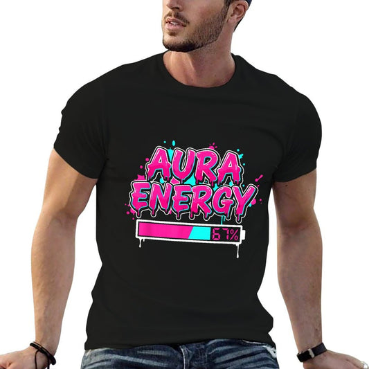 Aura Energy 67 Six Seven Drip Funny Gen Alpha Rolled Sleeves T-Shirt