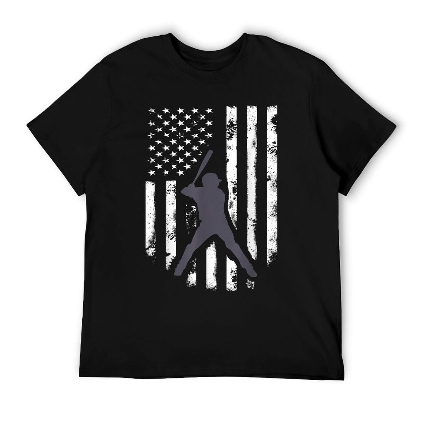 American Flag Baseball Shirt Cool Distressed Jersey Gift T-Shirt