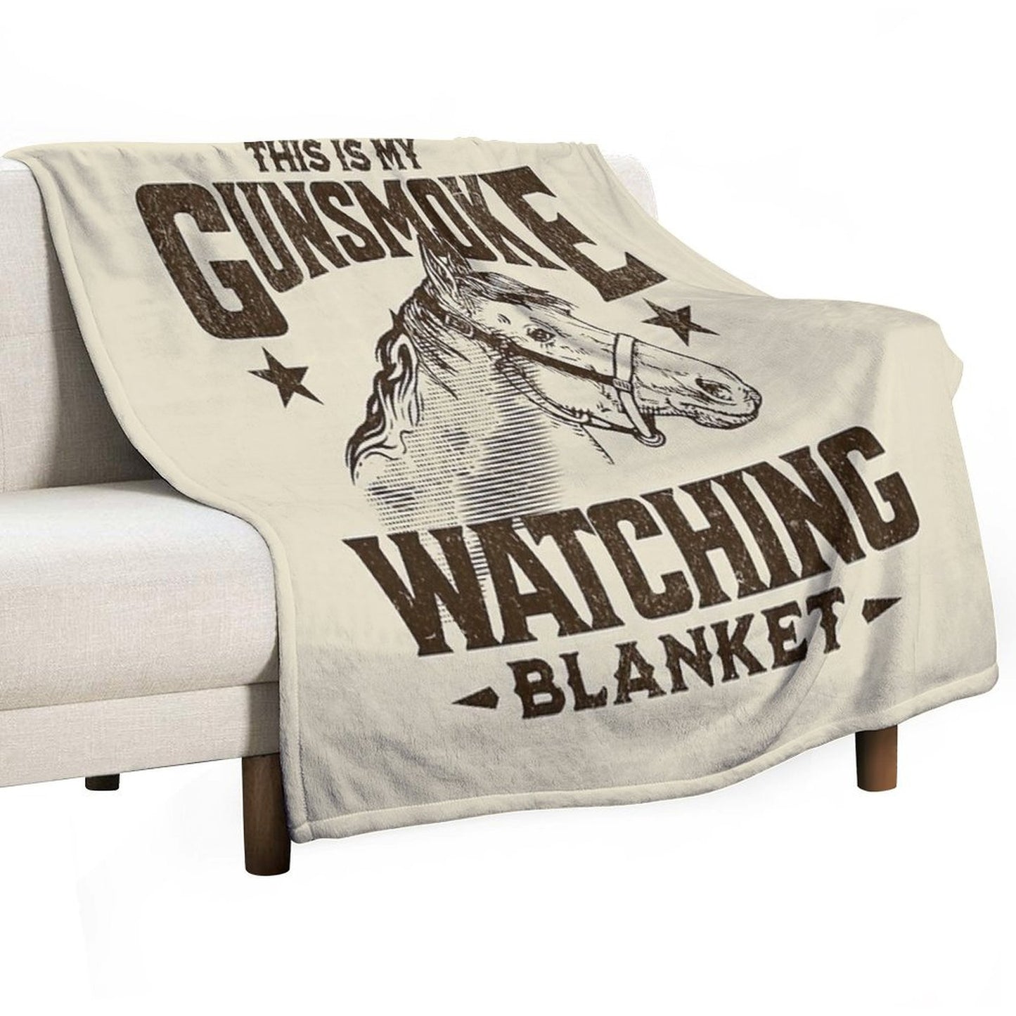This Is My GUNSMOKE Watching Blanket Funny Retro TV Throw Blanket Throw Blanket