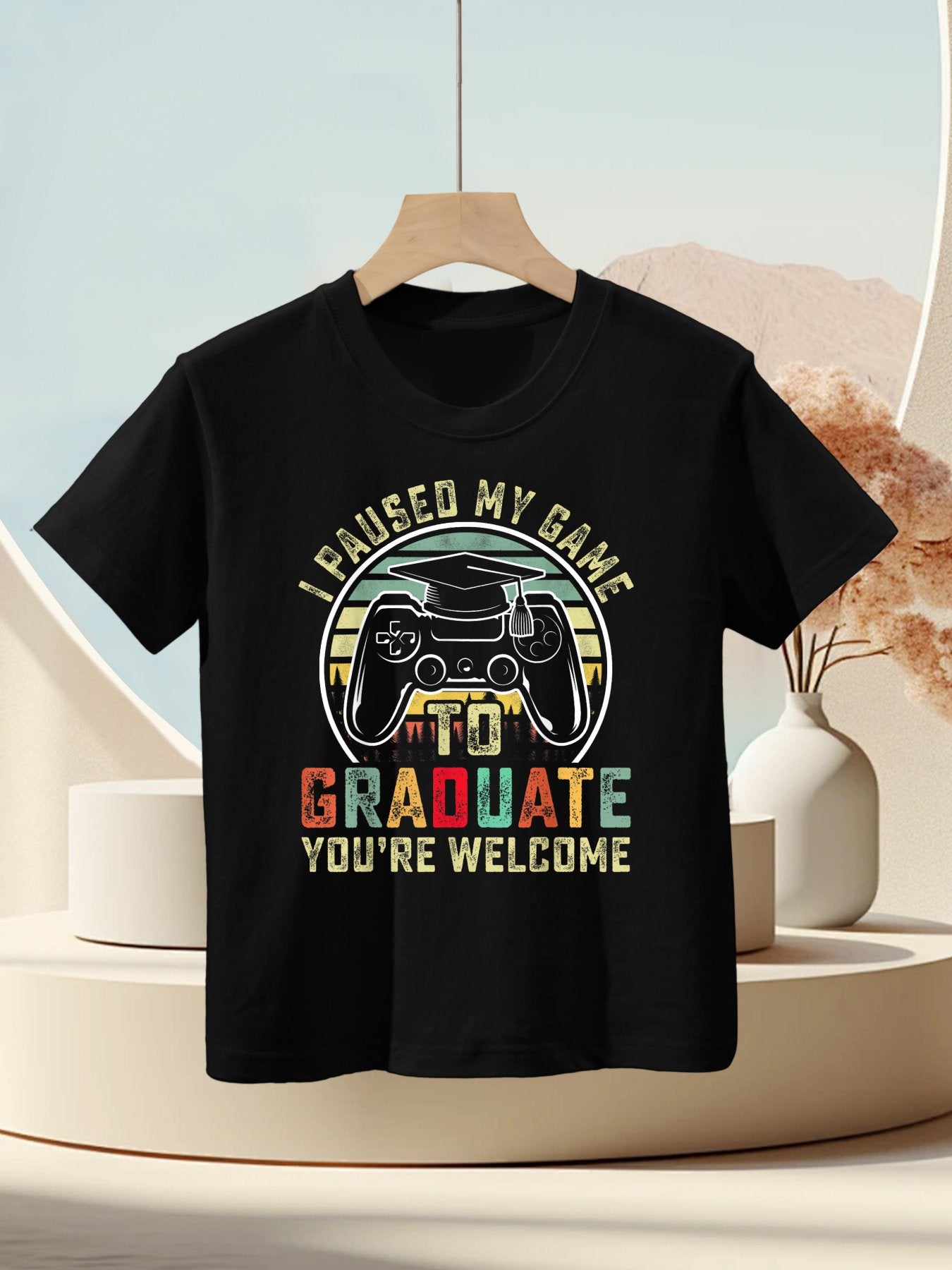 I Paused My Game To Graduate Graduation Kids T-Shirt