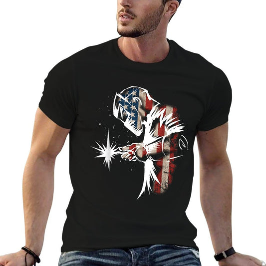 Welder American Flag USA Patriotic Welder Gift T-Shirt