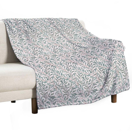 William Morris Pattern - Flowers & Leaves Throw Blanket