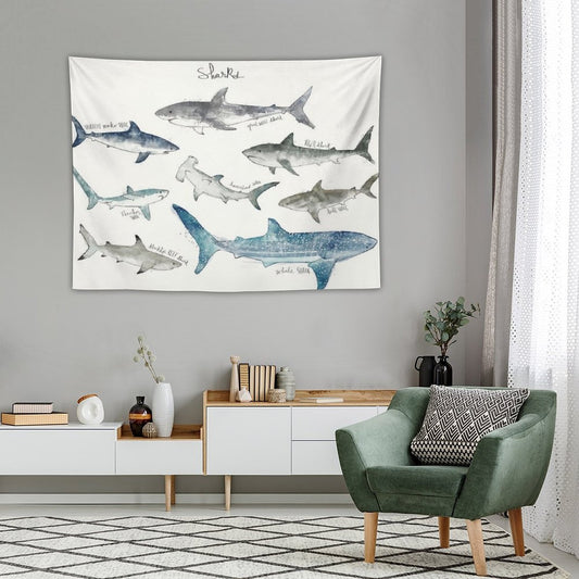 Sharks - Landscape Format Tapestry