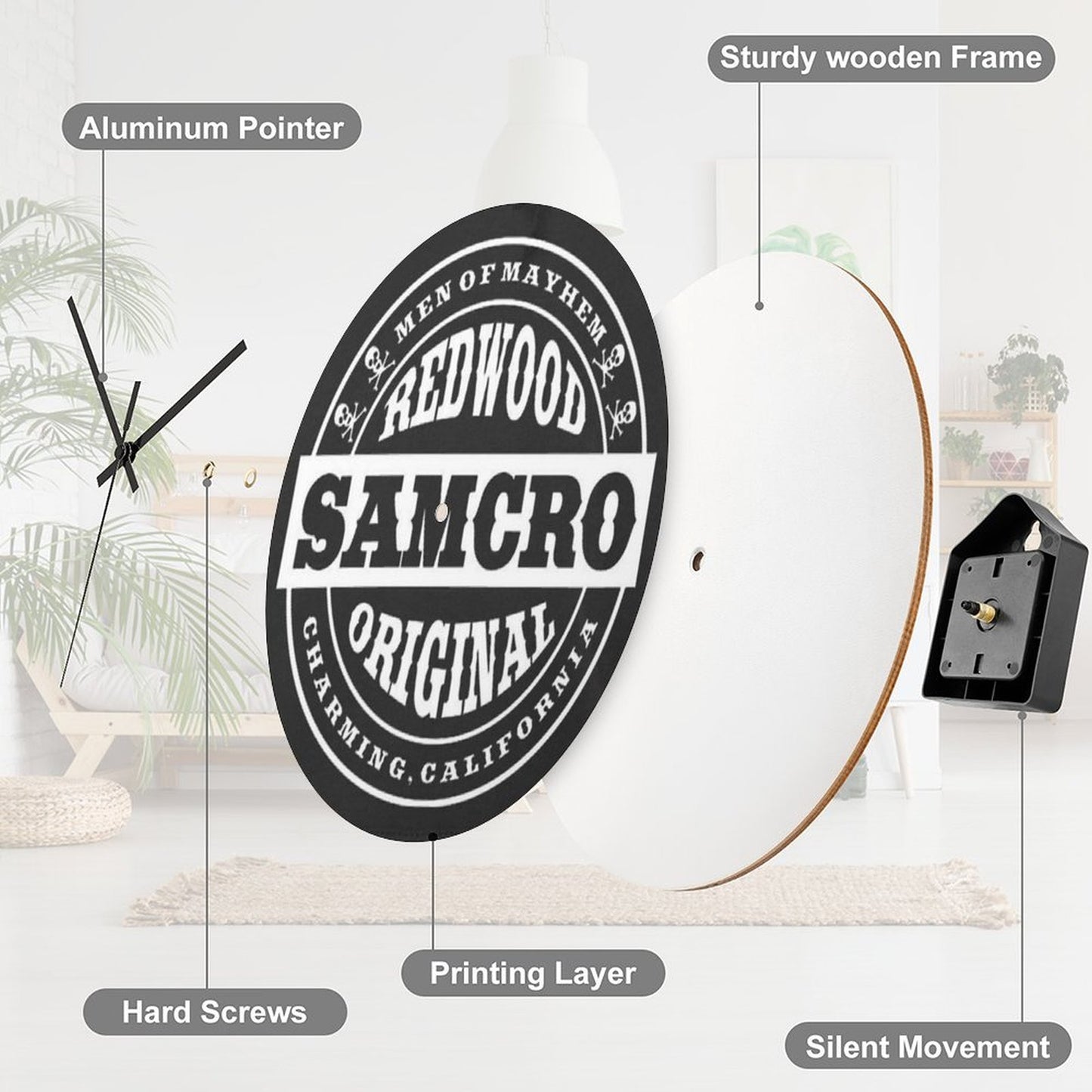 Sons of Anarchy, Samcro, SOA, Phone Case, Bag Wall Clock