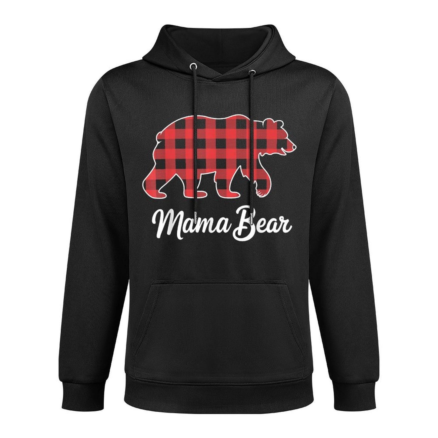Mama Bear Christmas Red Buffalo Plaid Family Matching Xmas All-Day Comfort Hoodie