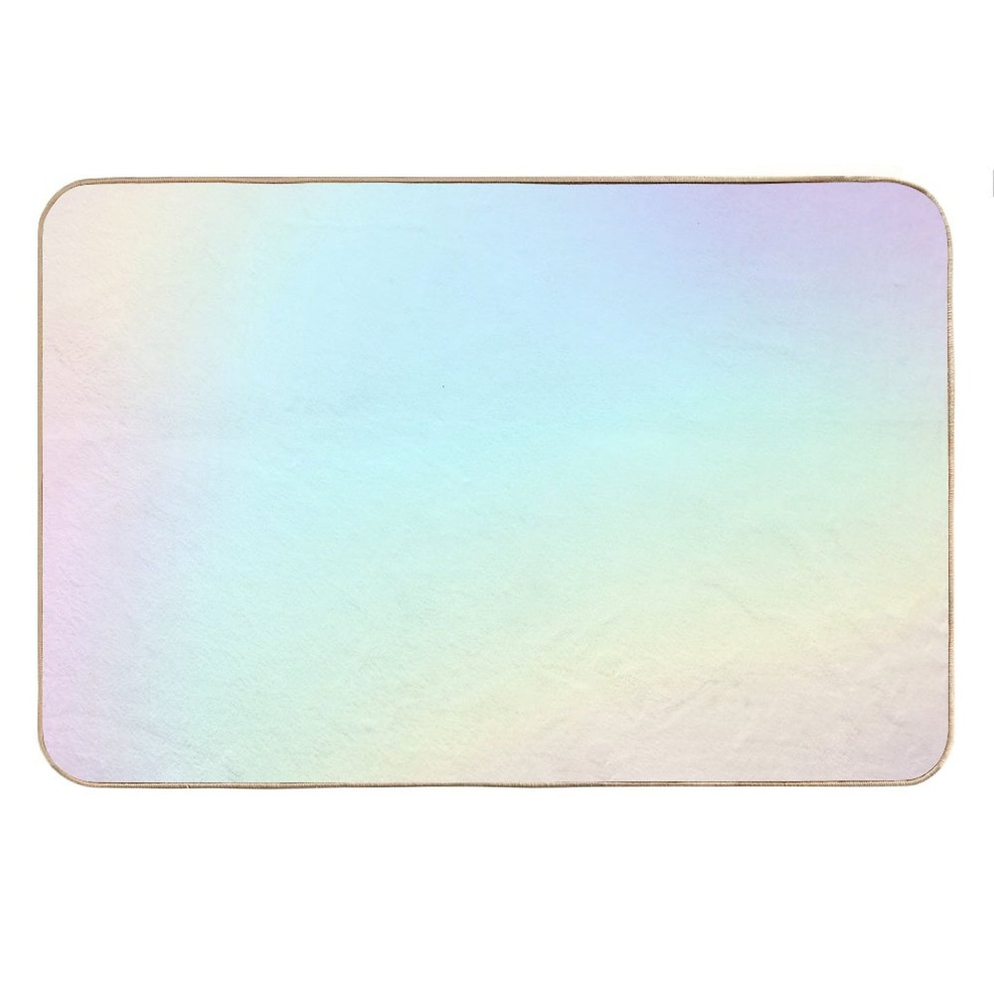 Pale Pastel Rainbow Gradient Design Bath Mat