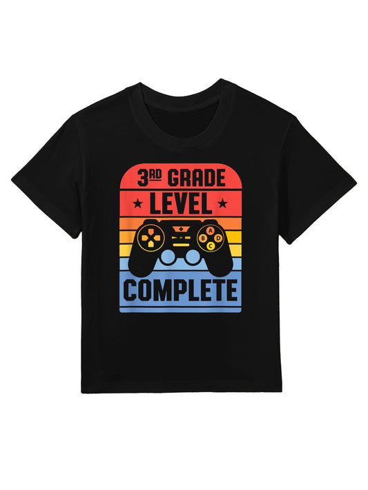 3rd Grade Level Complete Graduation Gamer Last Day Of School Kids T-Shirt