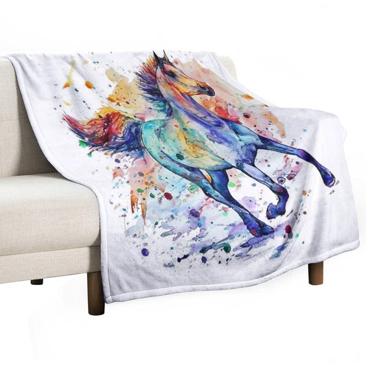 Horse Art Throw Blanket