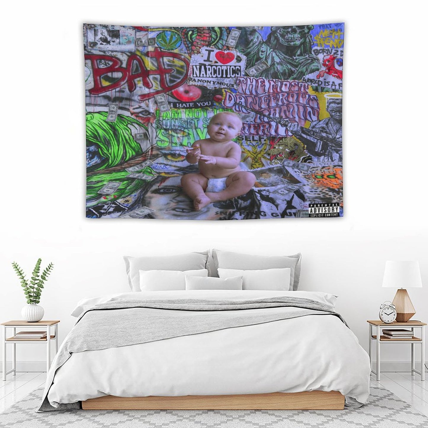 BAD ASS FCKING KID Tapestry