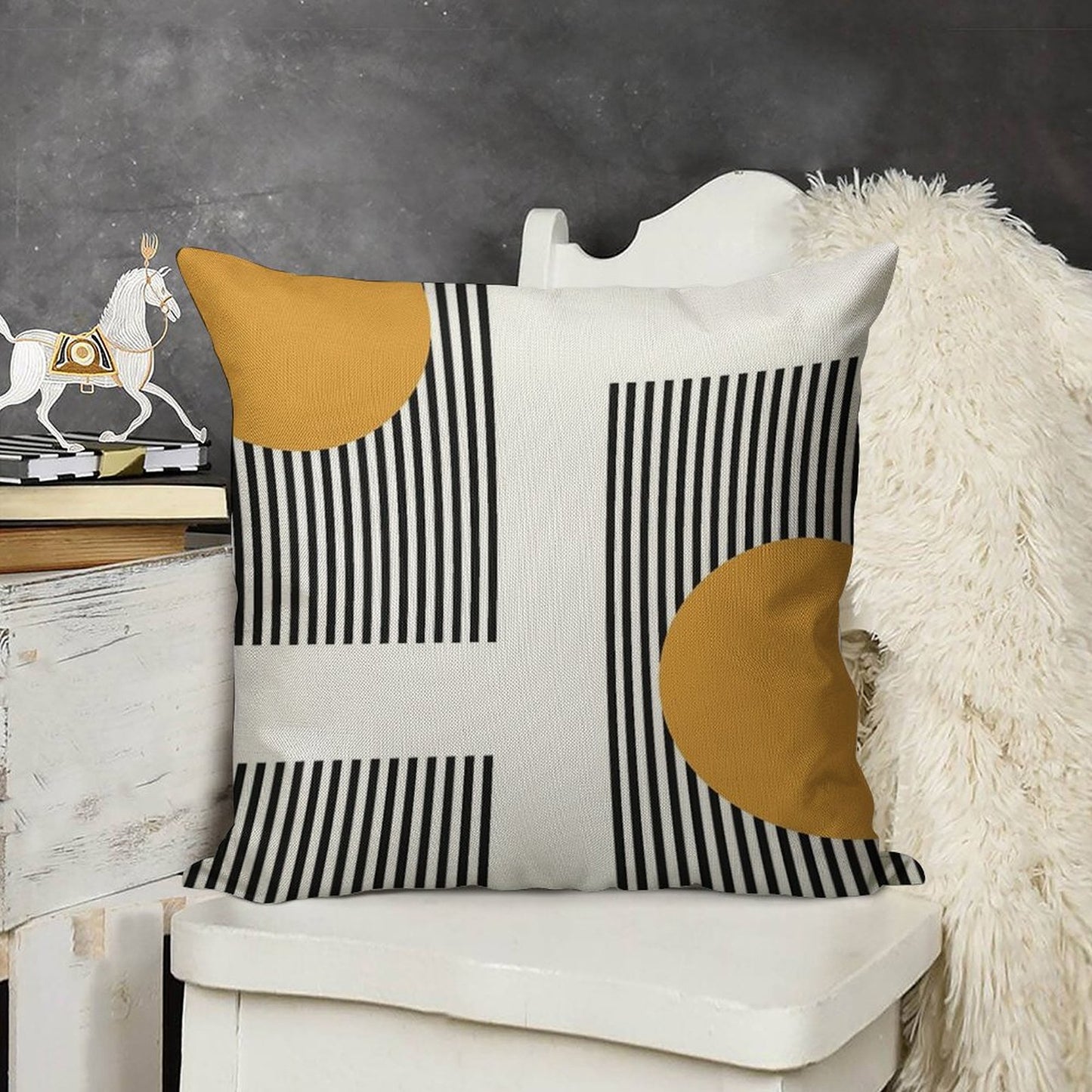 Bauhaus #16 Linen Throw Pillow Cover