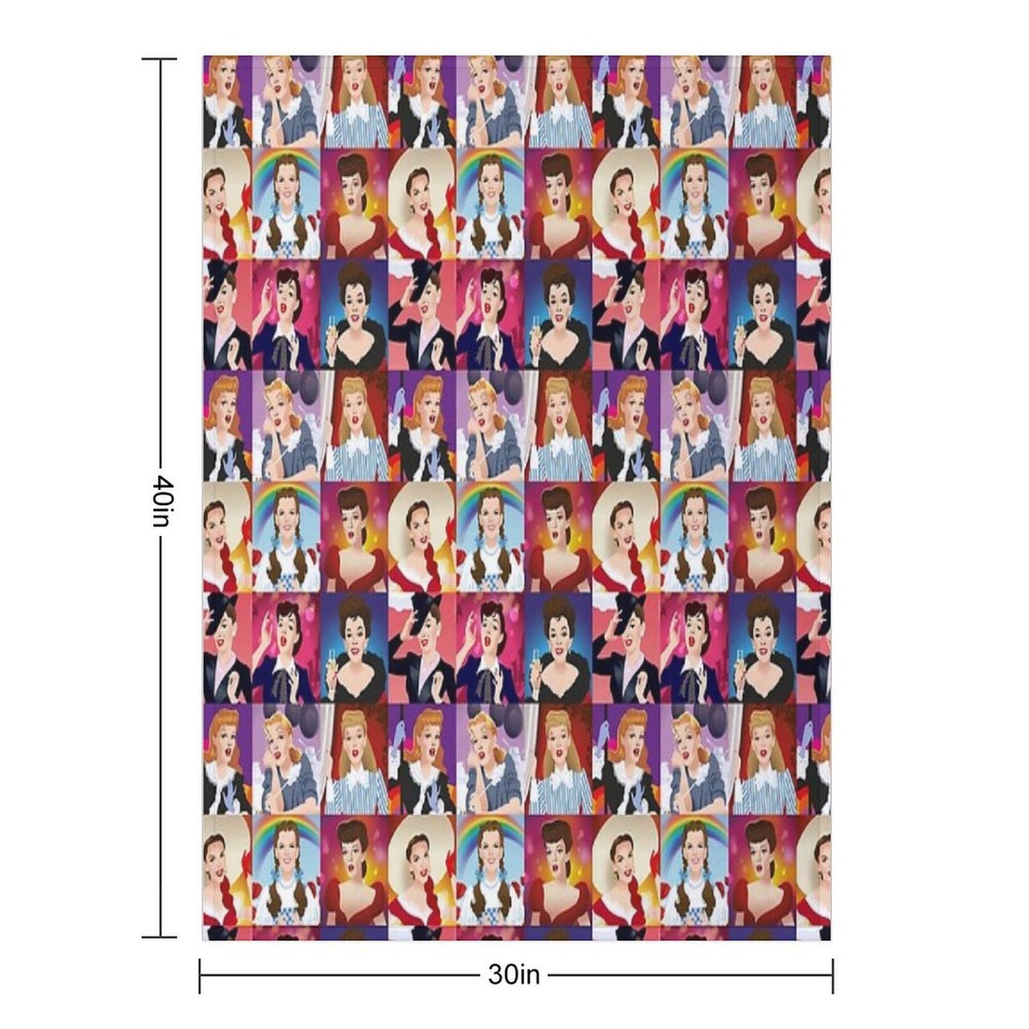 Faces of Judy Throw Blanket