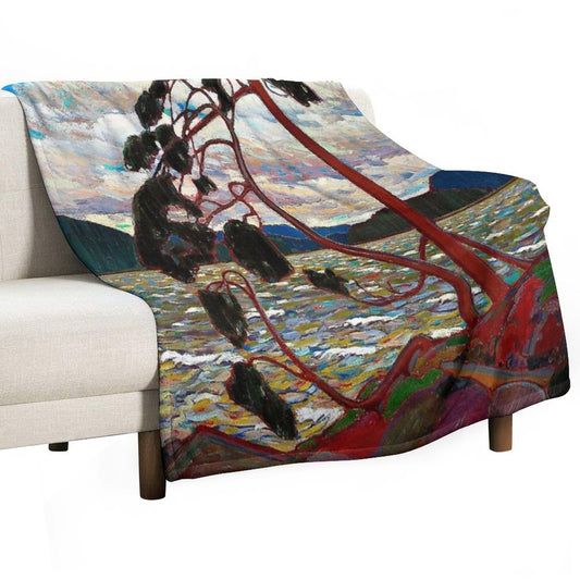WEST WIND Vintage 1919 Tom Thomson Algonquin Park Art Print Throw Blanket