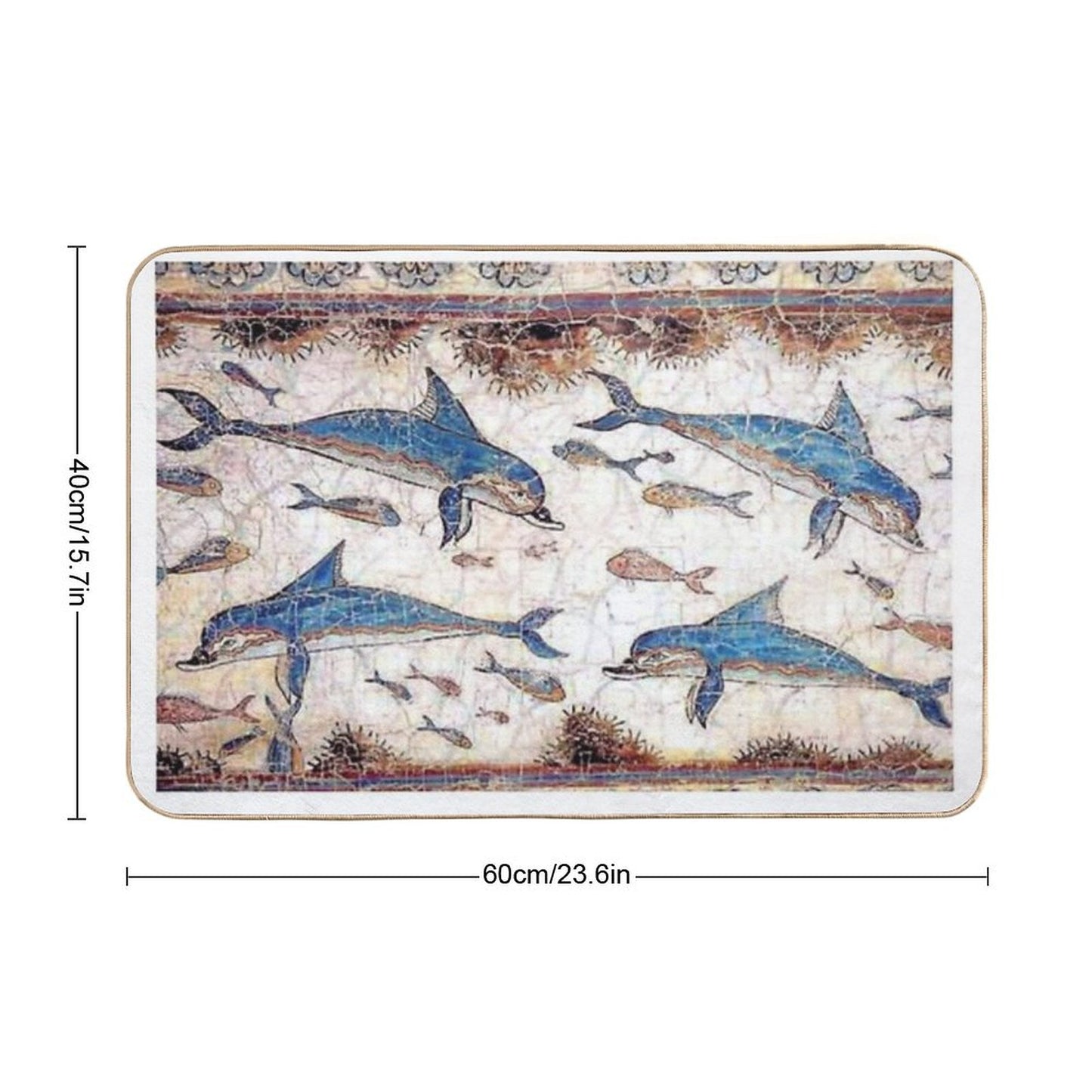 Minoan Dolphins Fresco Bath Mat