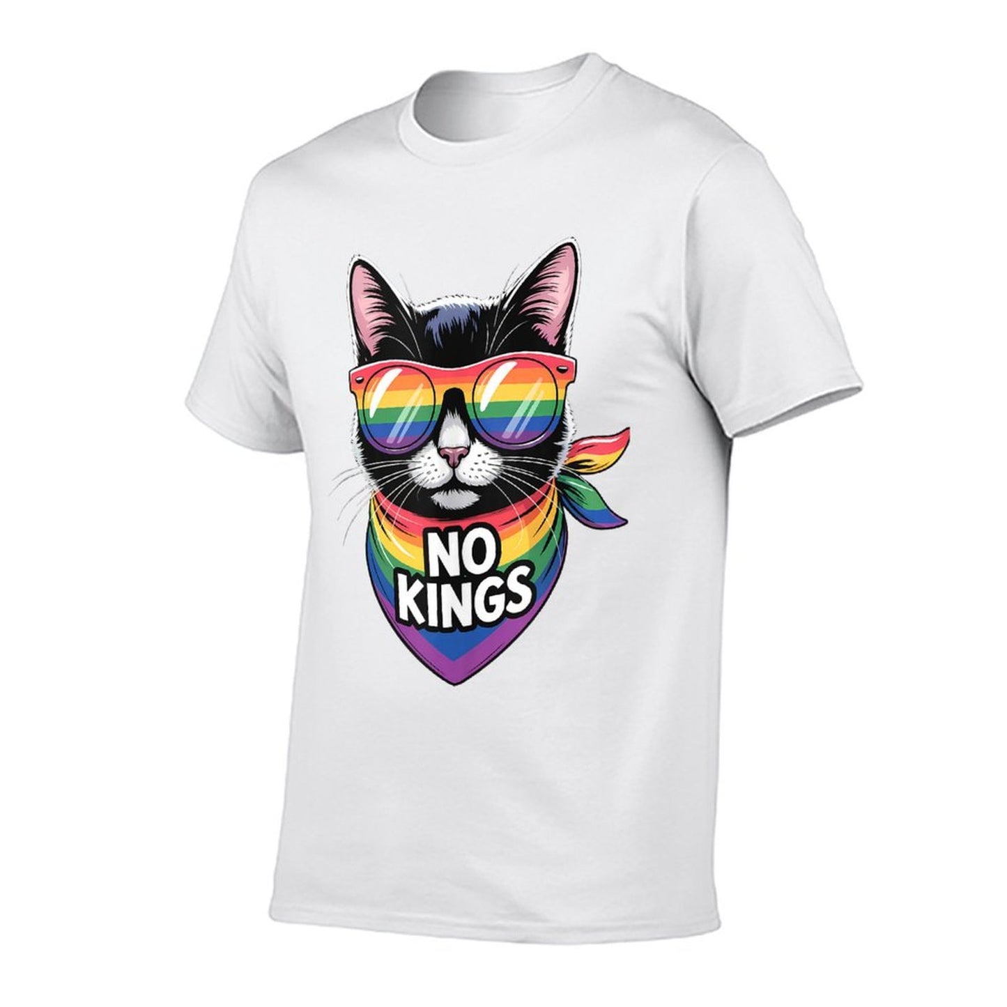 No Kings Pride Cat Easy-care T-Shirt