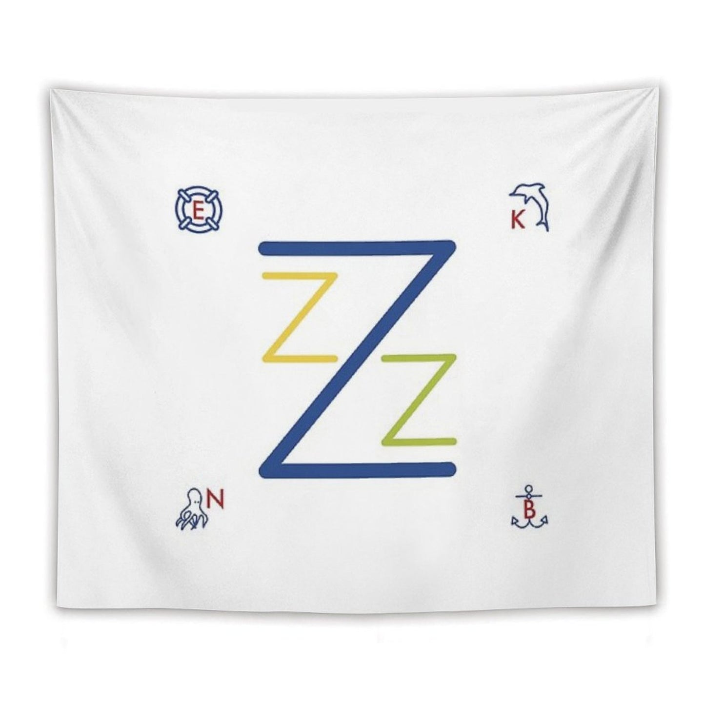 Team Zissou Flag Tapestry