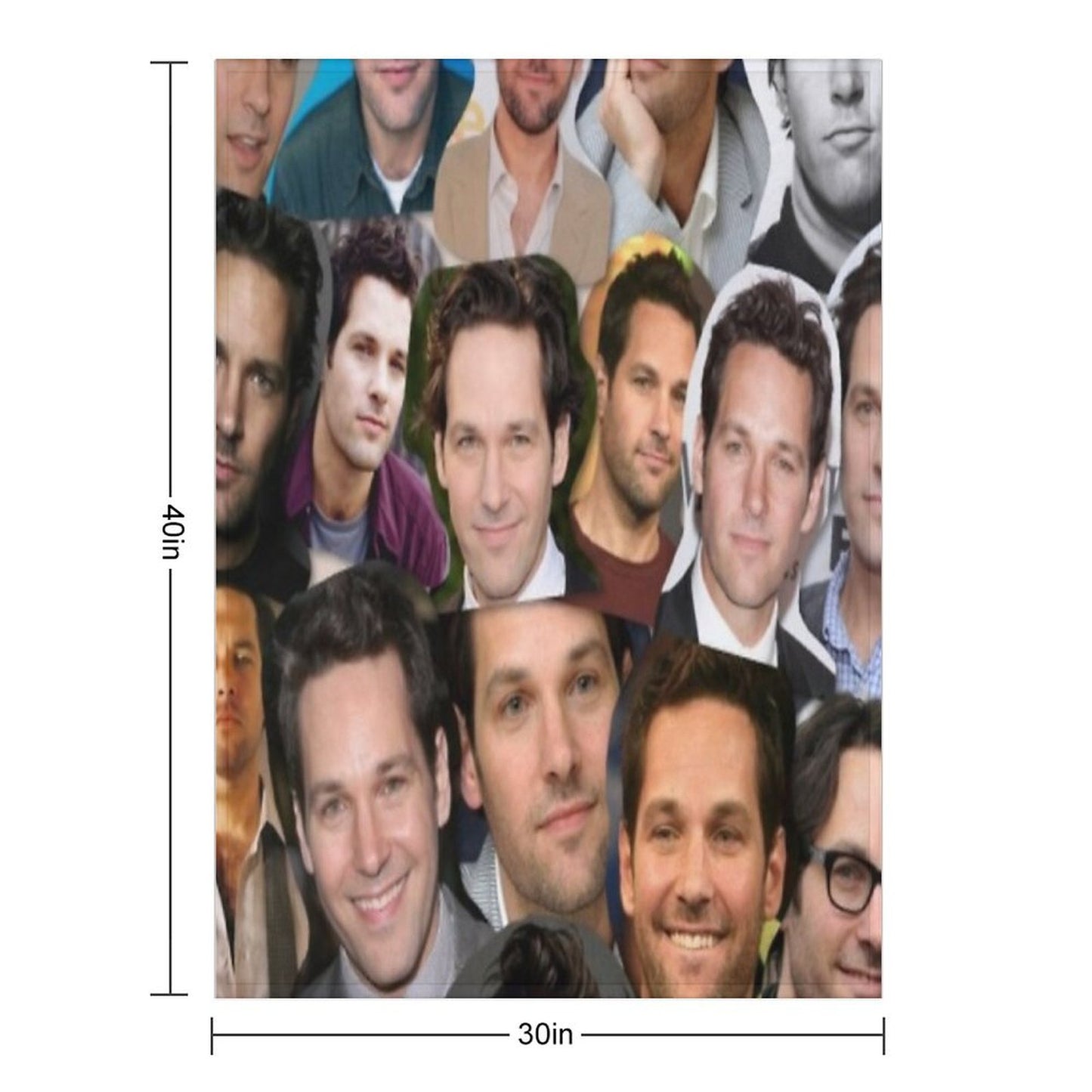 Paul Rudd Collage Throw Blanket