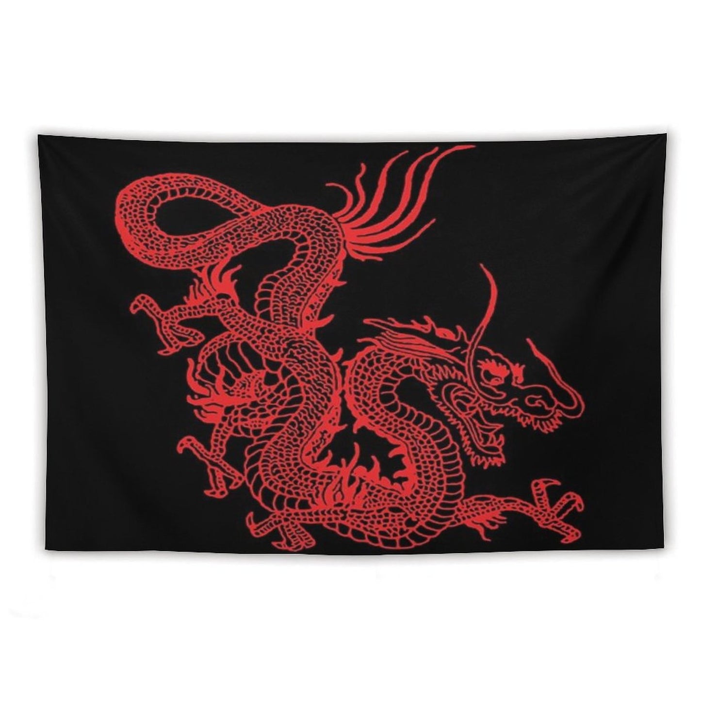 Red Chinese Dragon Tapestry