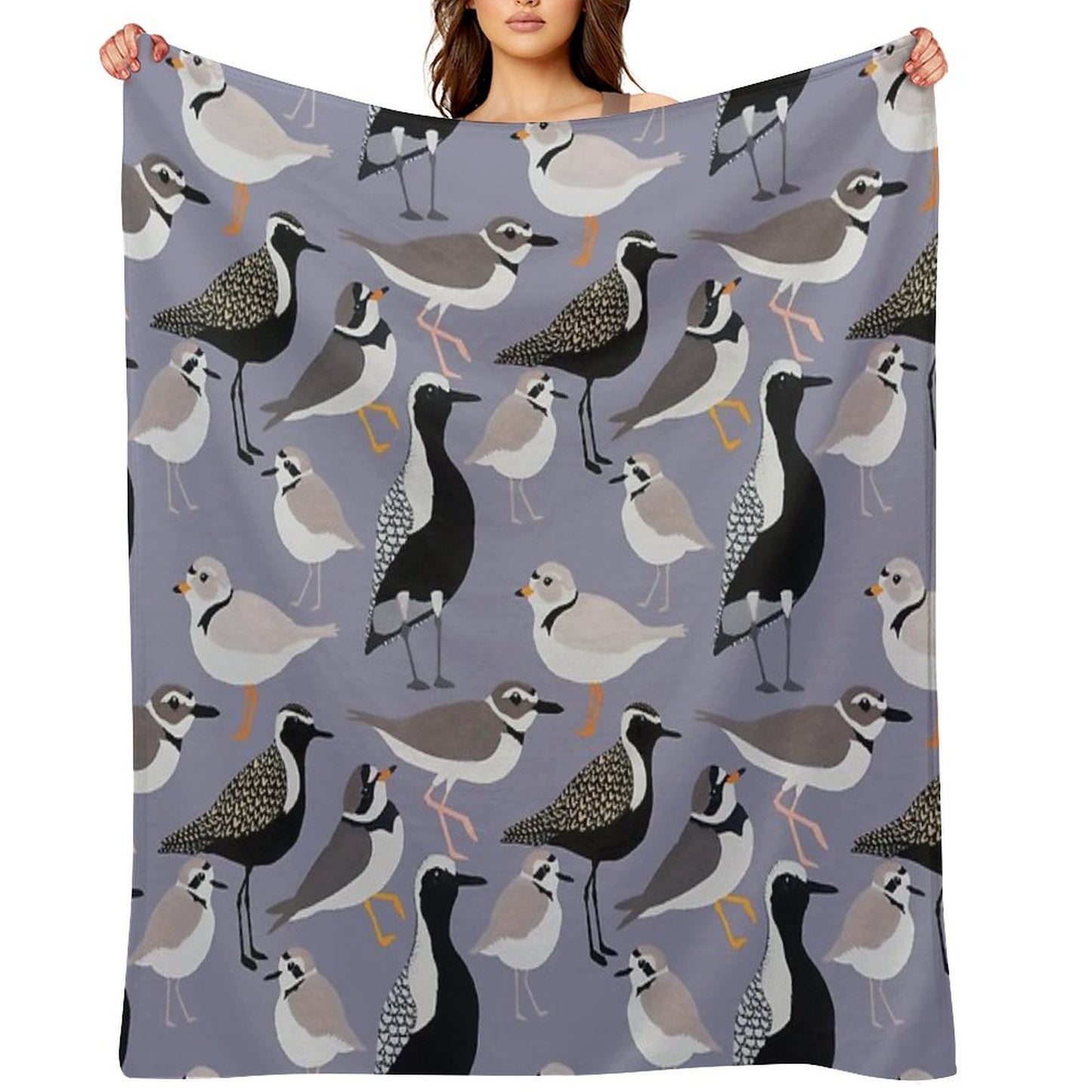Plethora of Plovers Throw Blanket