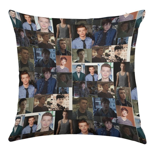 Cameron Monaghan Linen Throw Pillow Cover