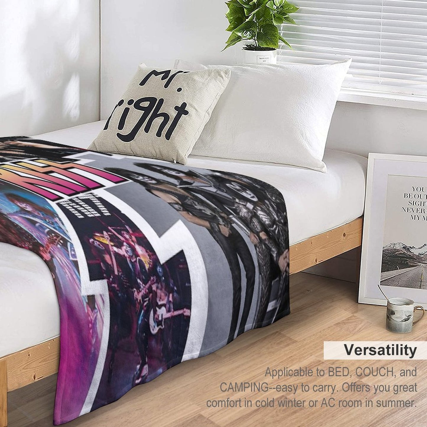KISS Collage Throw Blanket
