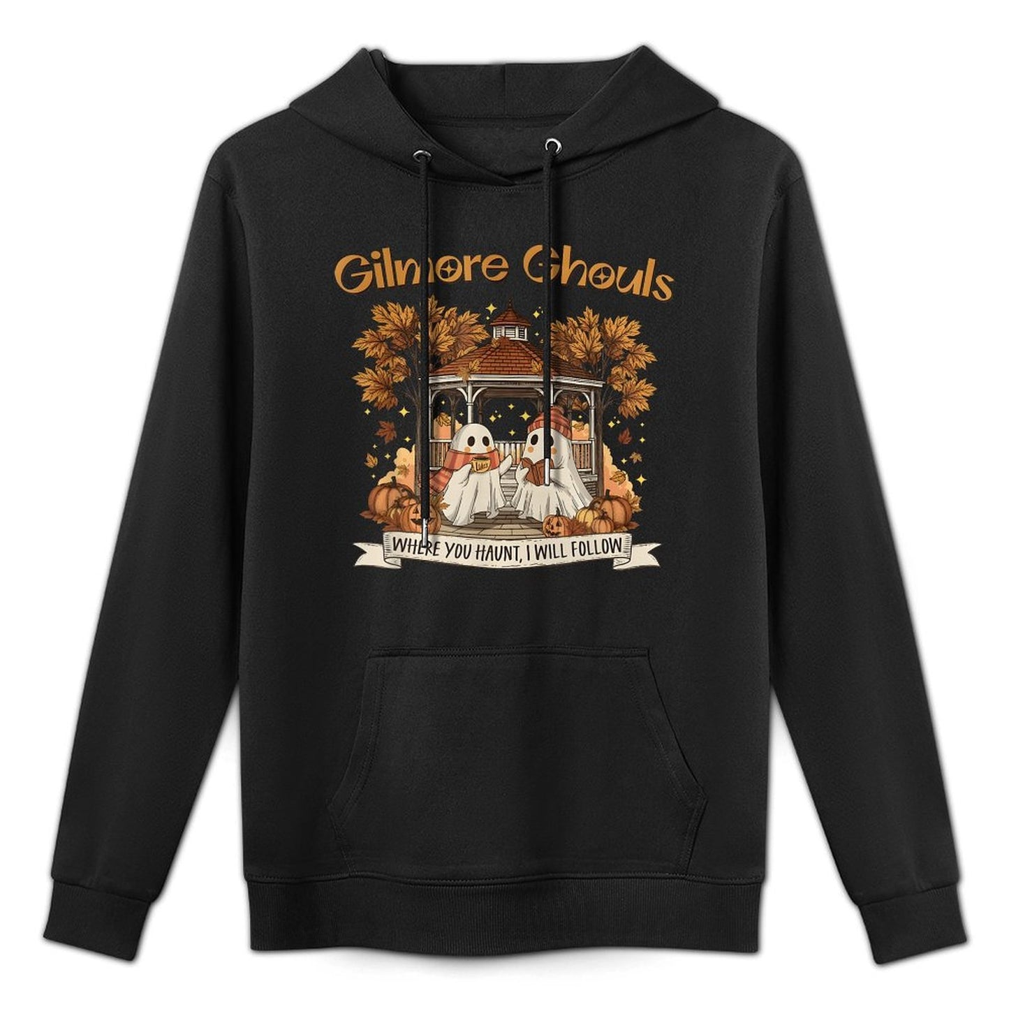 Gilmore Ghouls Where You Haunt I Will Follow Halloween Ghost Machine Washable Hoodie