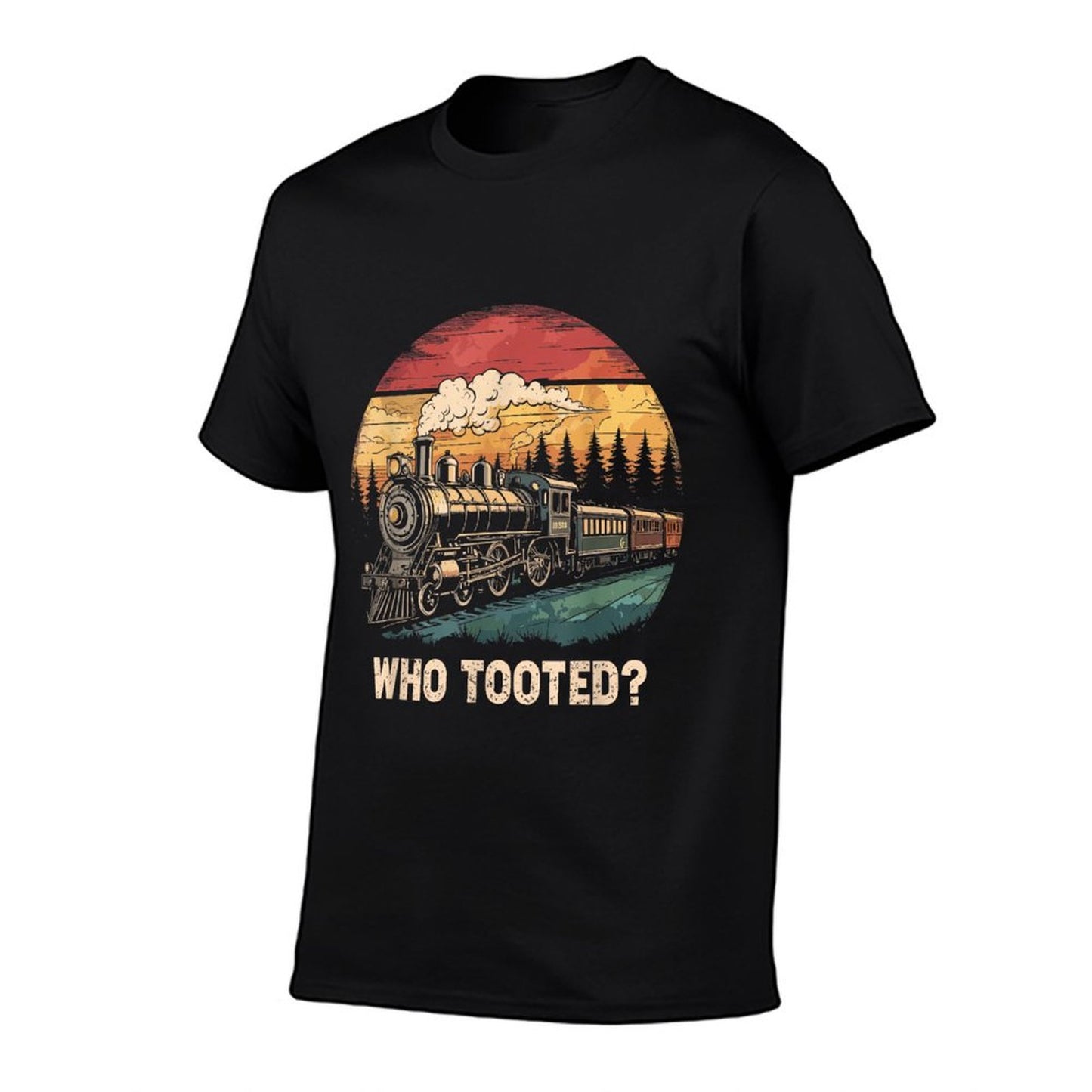 Who Tooted Funny Train Lover Boys Men Collector Railroad T-Shirt