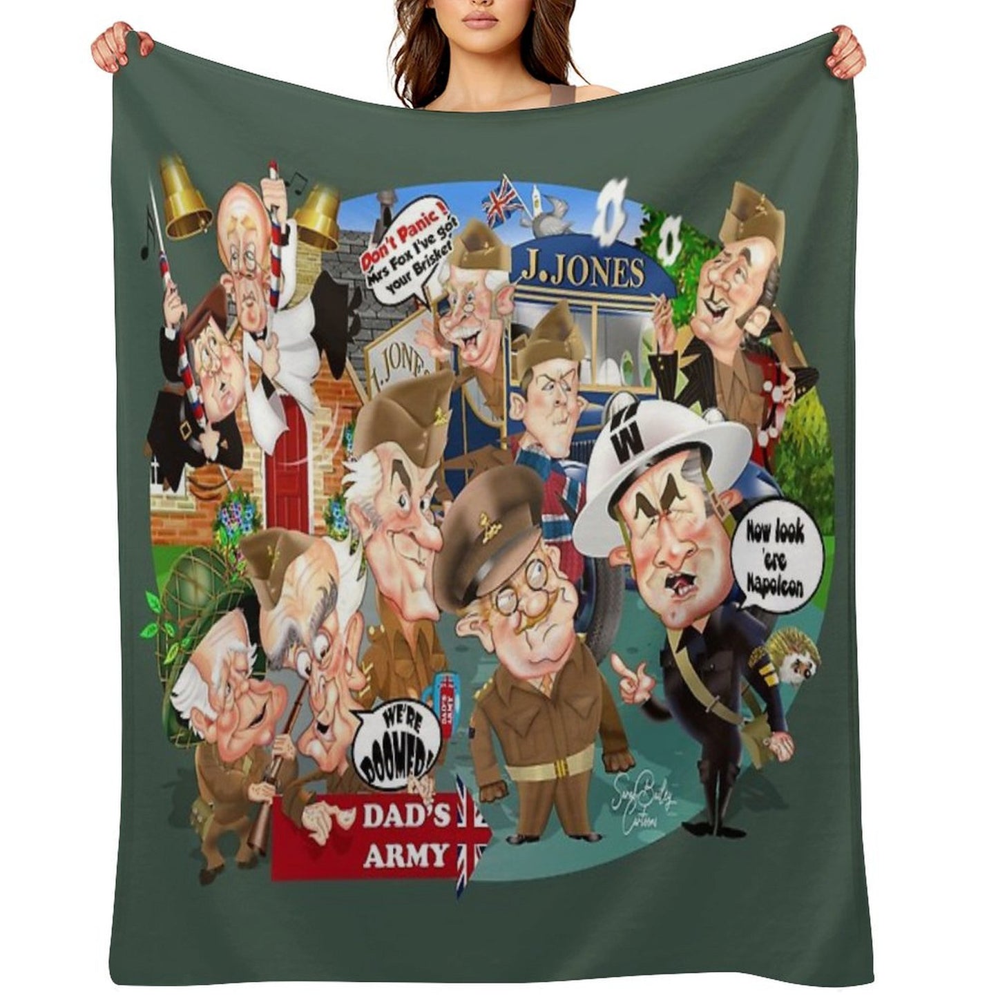 Dads Army Collective Throw Blanket