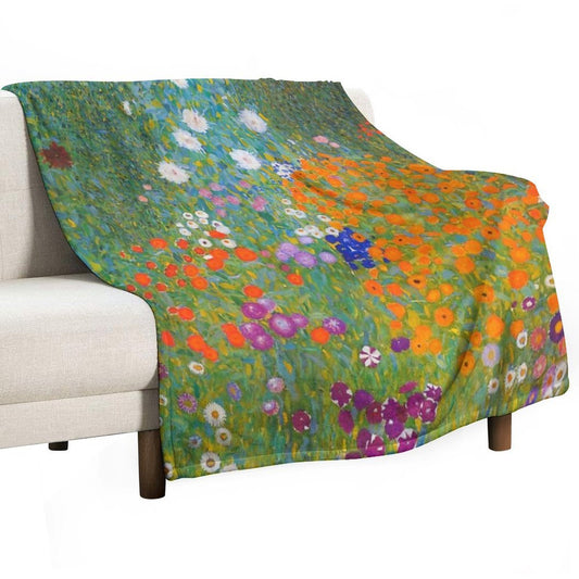 Gustav Klimt - Blumengarten (Flower Garden) Throw Blanket
