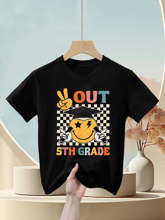 Peace Out 5th Grade Graduation Last Day School Fifth Grade Kids T-Shirt
