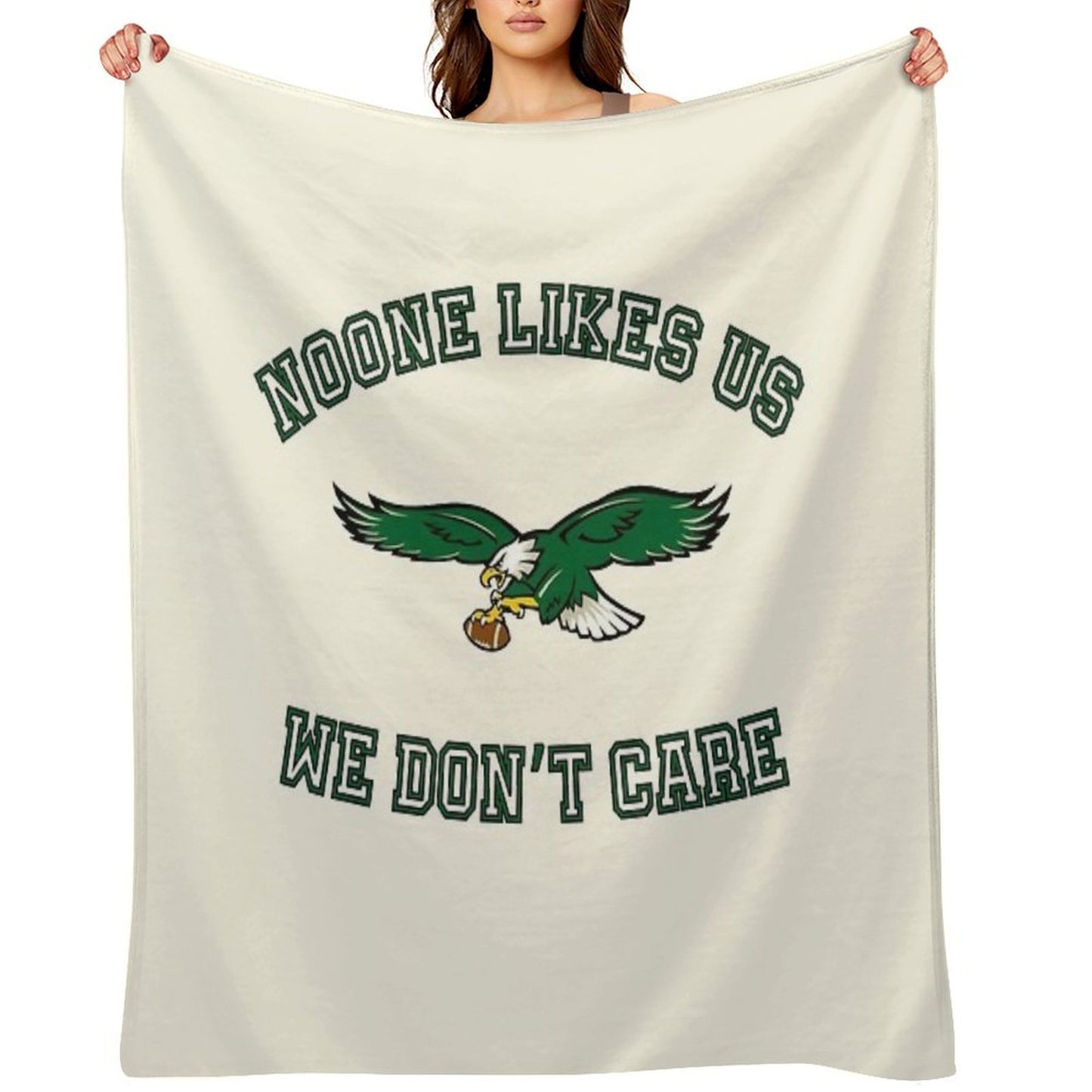 Philadelphia Eagles Noone Likes Us We Don't Care Throw Blanket