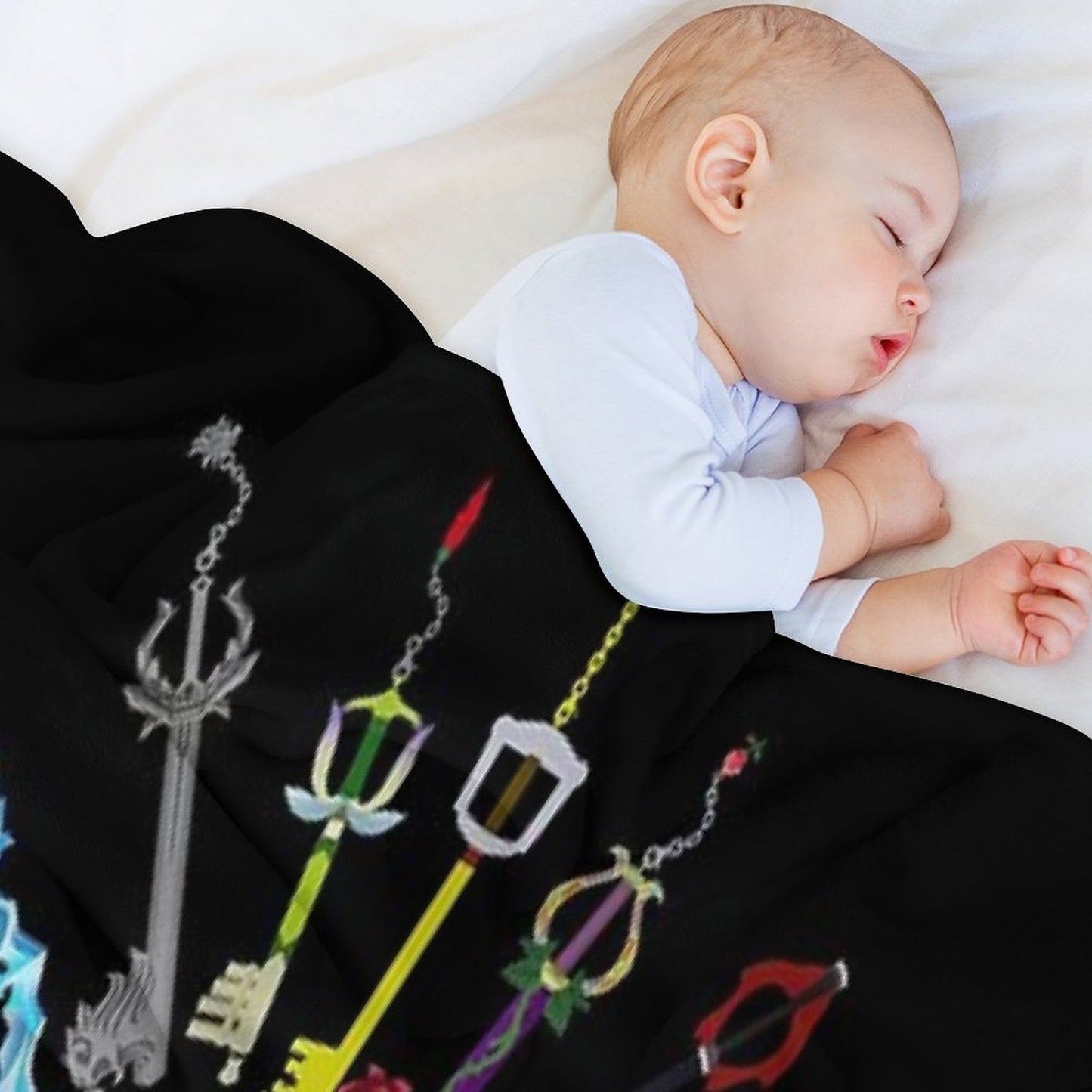 Kingdom Hearts Keyblades Throw Blanket