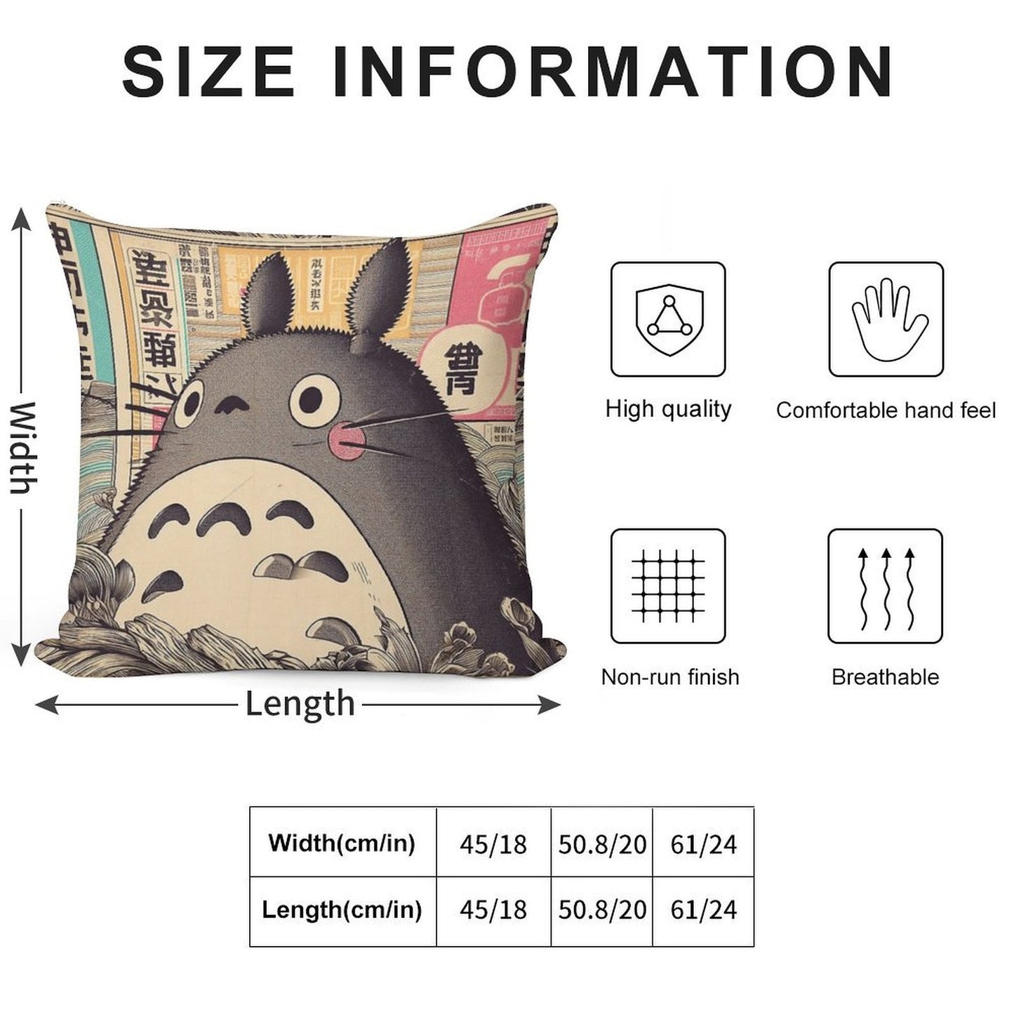 Vintage Japanese Poster Japanese Icon with Retro Charm Soft Skin-Friendly Throw Pillow