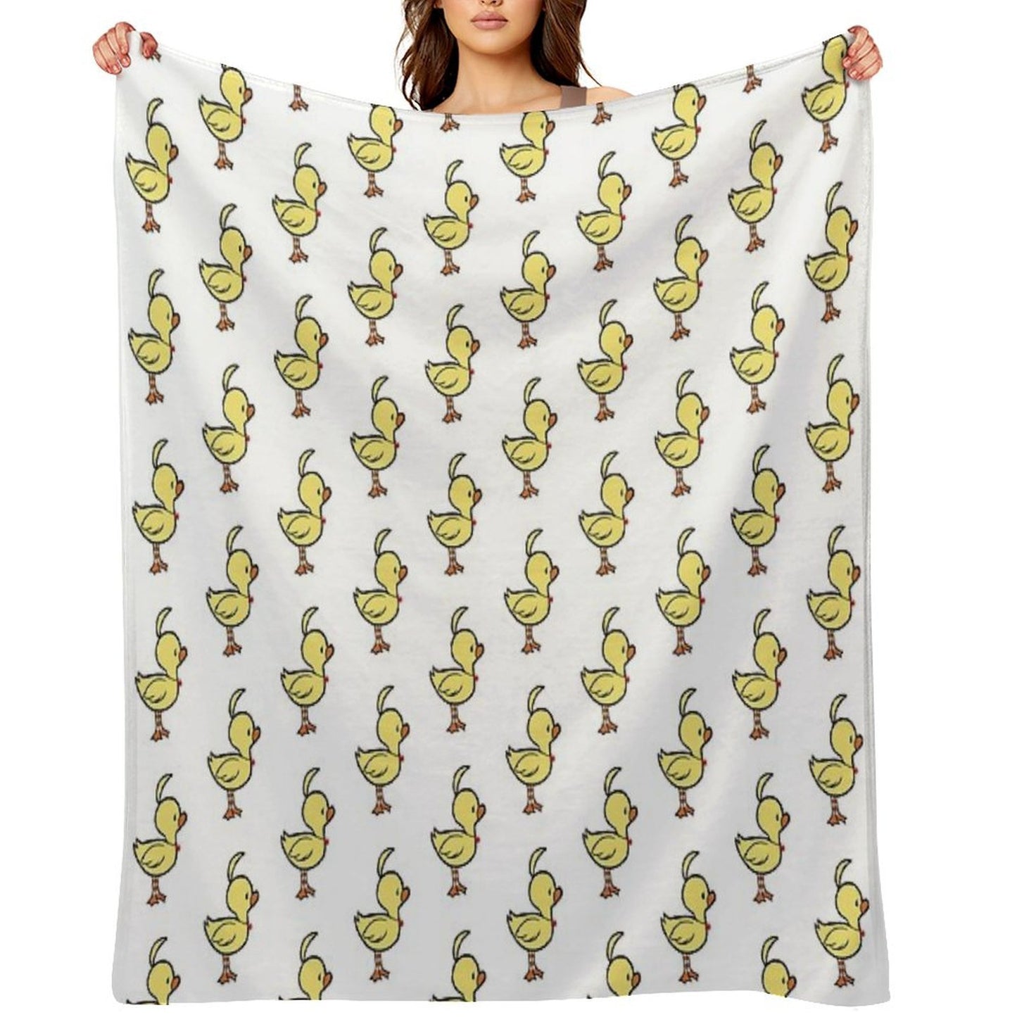 Ahiru Duck Chibi Throw Blanket