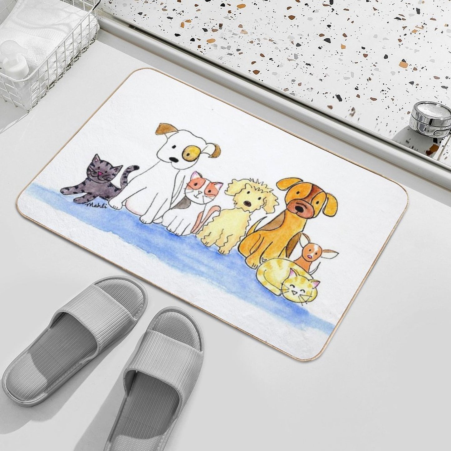 Furry Friends Bath Mat