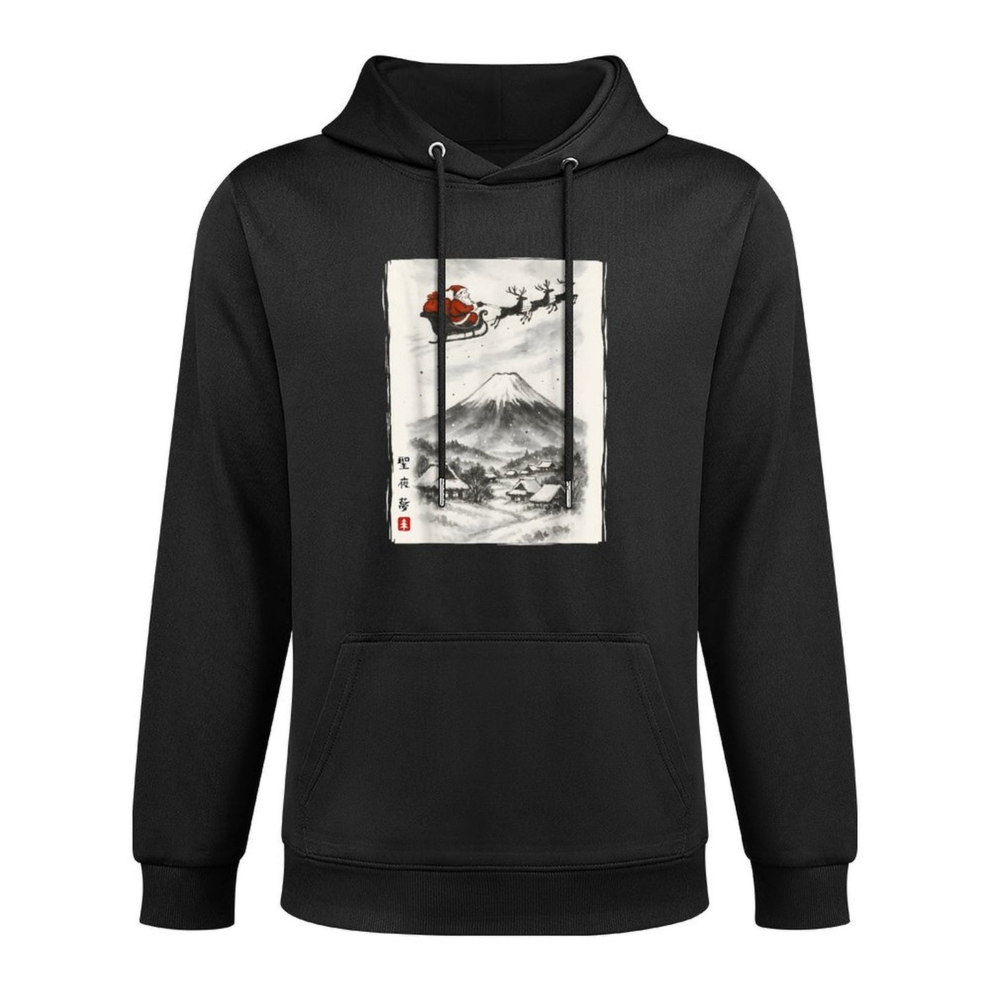 Santa Japanese Art Men Women Kids Funny Ugly Christmas Casual Wear Hoodie